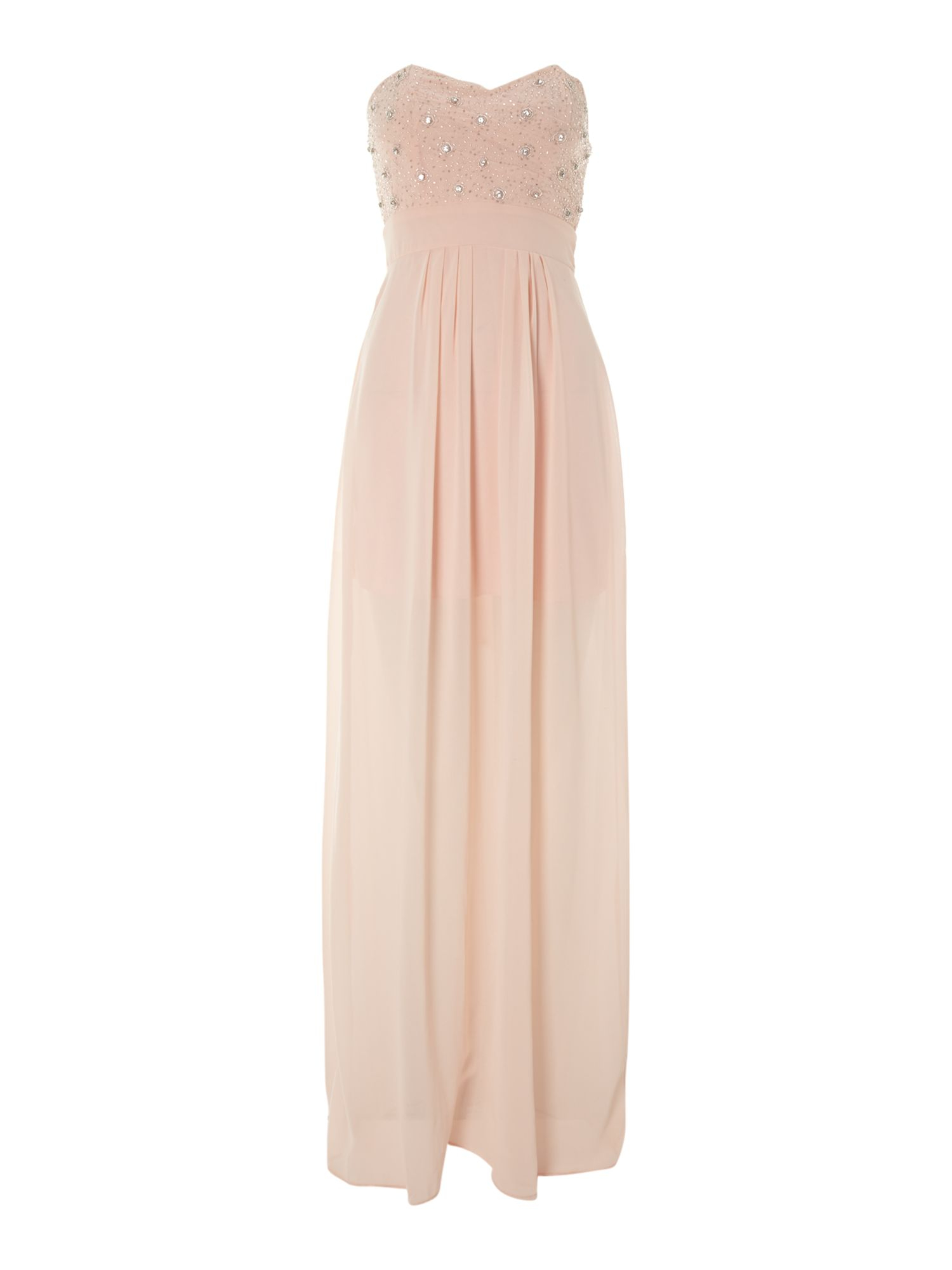 embellished top maxi dress