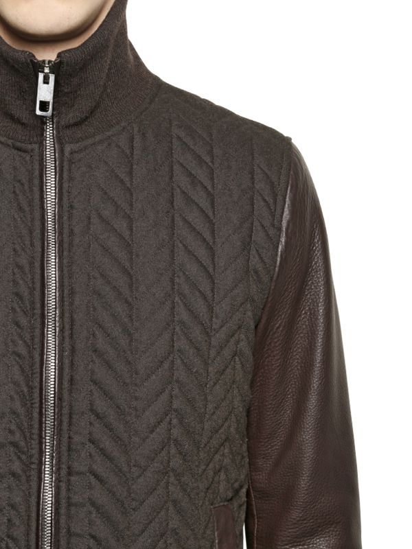 wool flannel bomber jacket