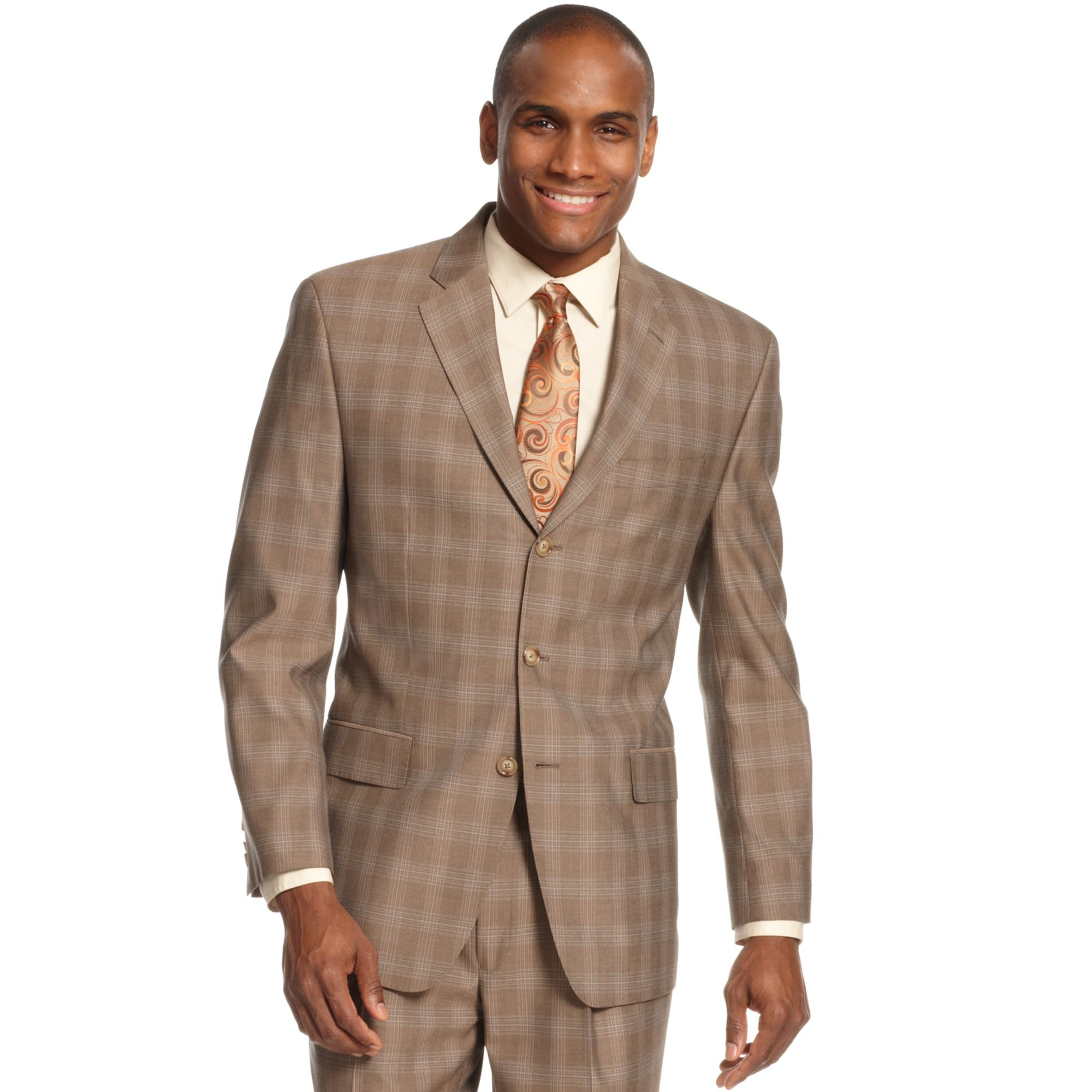 Lyst Sean John Light Brown Plaid Jacket in Brown for Men