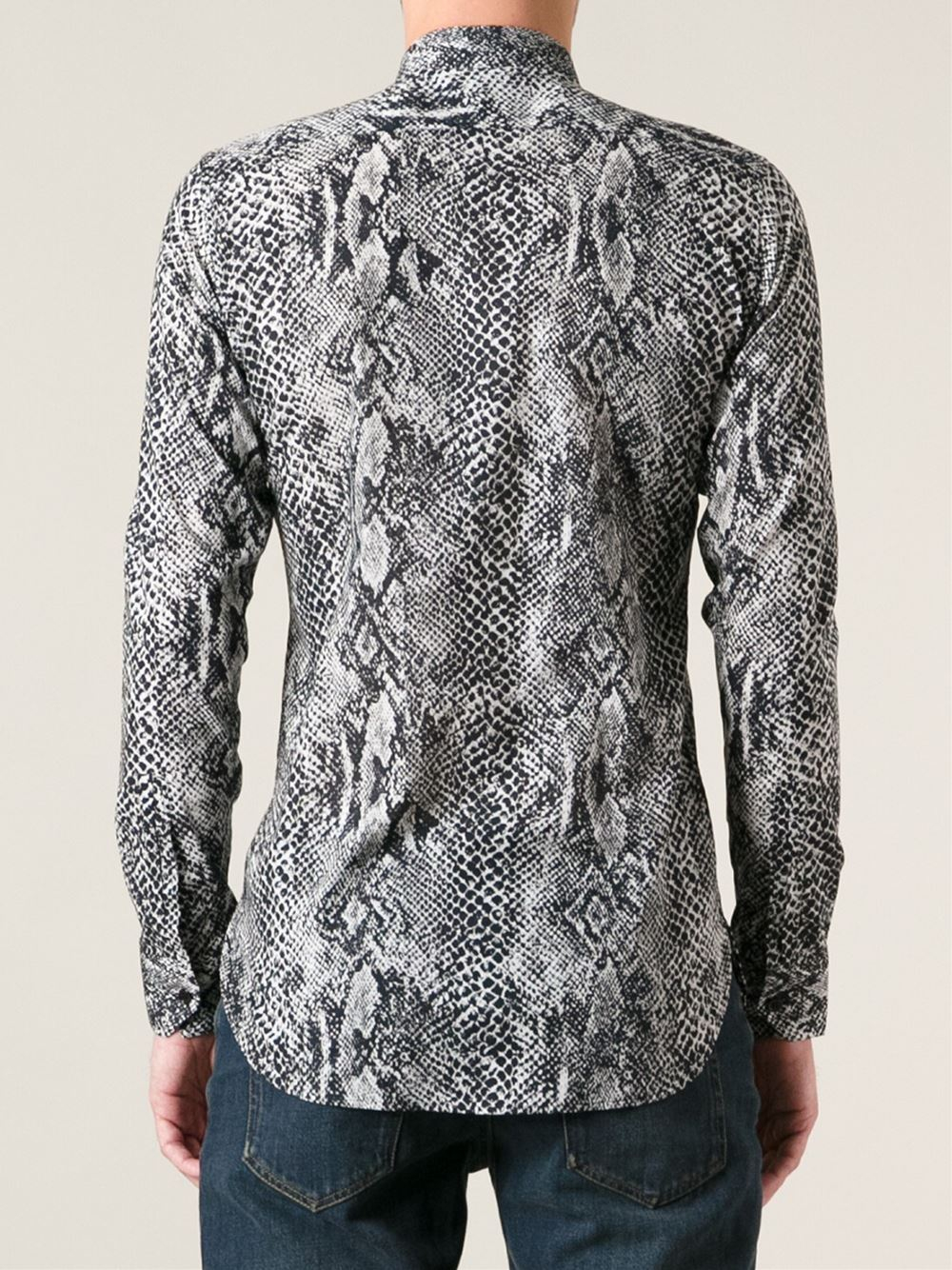 saint laurent silk shirt men's