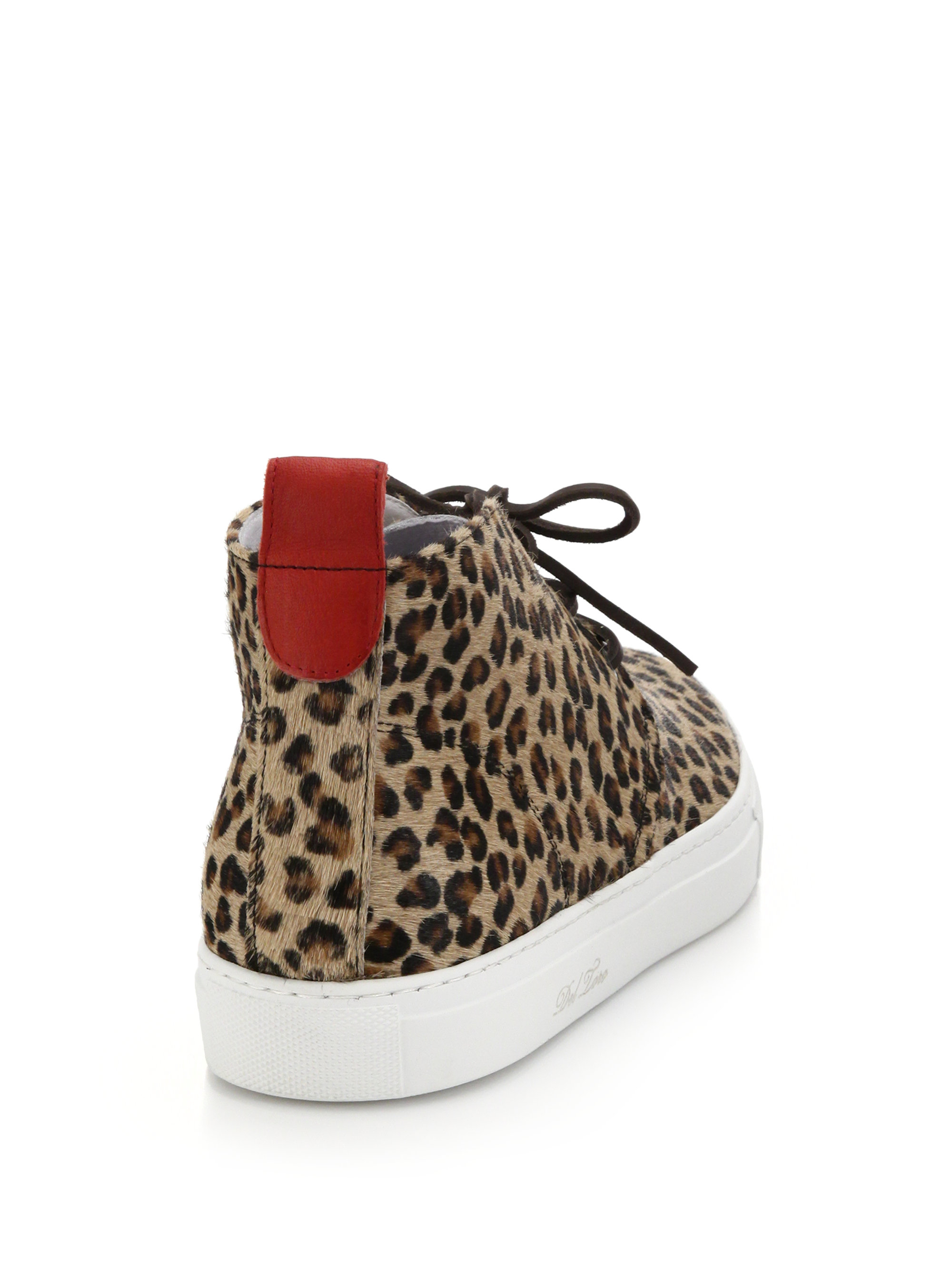 Lyst Del Toro Leopardprint Pony Hair Chukka Sneakers