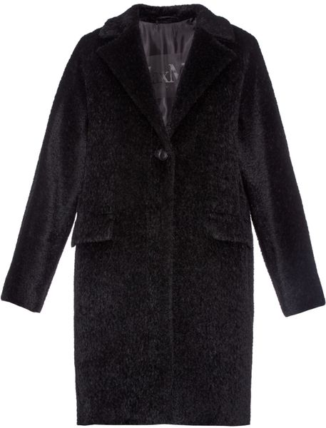Max Mara Studio Nogal Coat in Black | Lyst