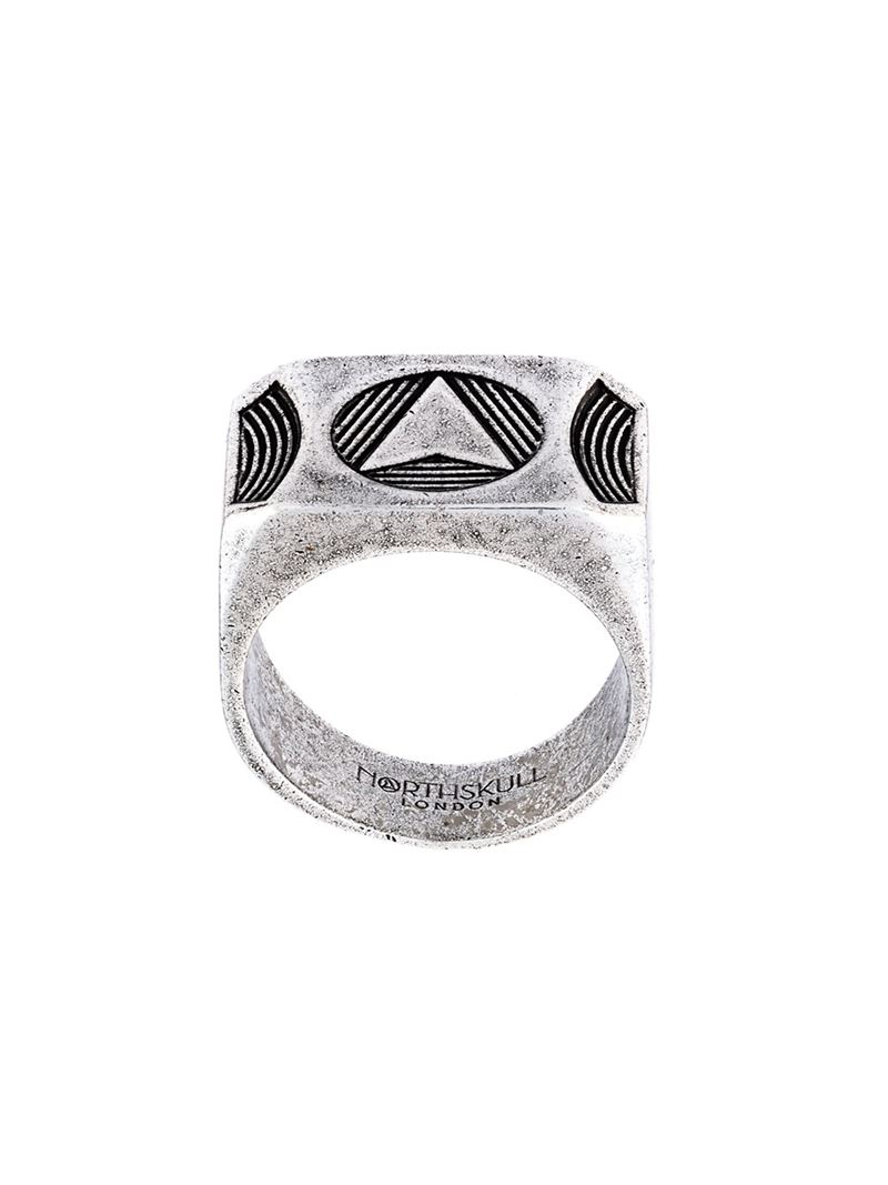 Northskull Kinetic Ring In Silver For Men Metallic Lyst