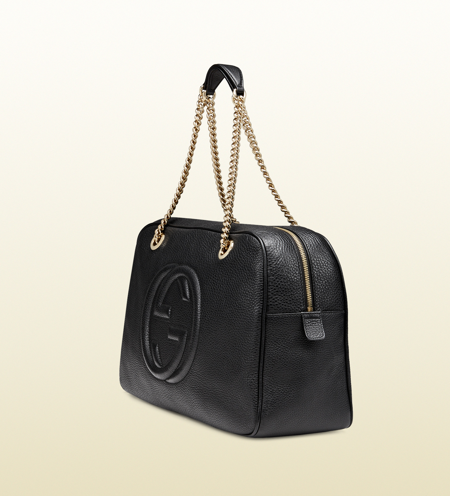 Lyst - Gucci Soho Leather Shoulder Bag in Black