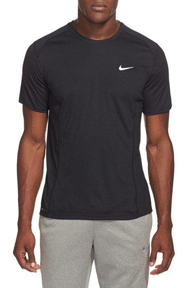 Nike 'miler' Dri-fit Uv Protection T-shirt in Black for Men (BLACK ...