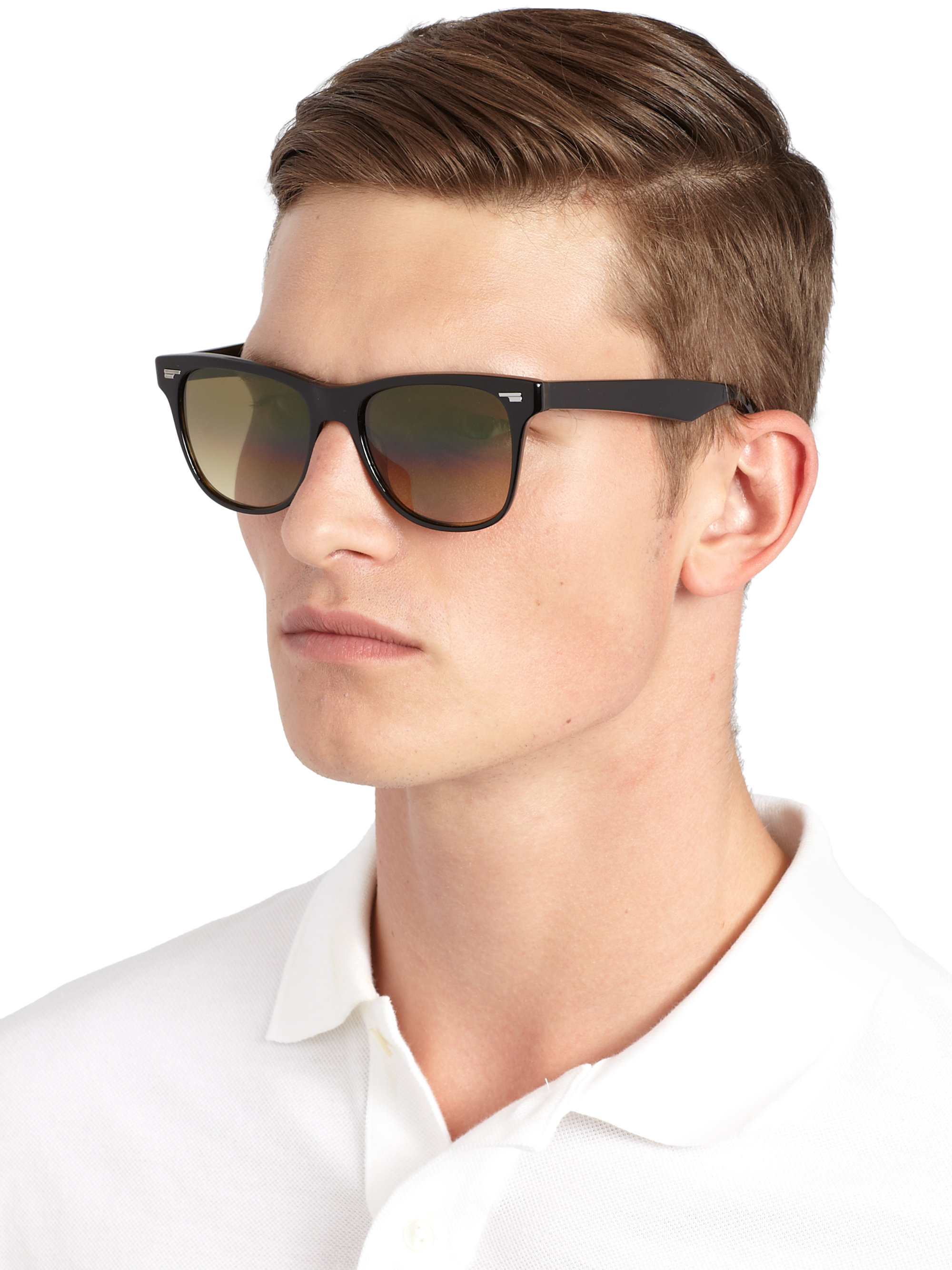 Oliver peoples Lou 54mm Acetate Sunglasses in Black for Men | Lyst