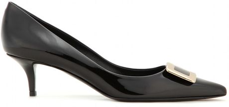 Roger Vivier Privilege New Buckle Patent Leather Pumps in Black | Lyst