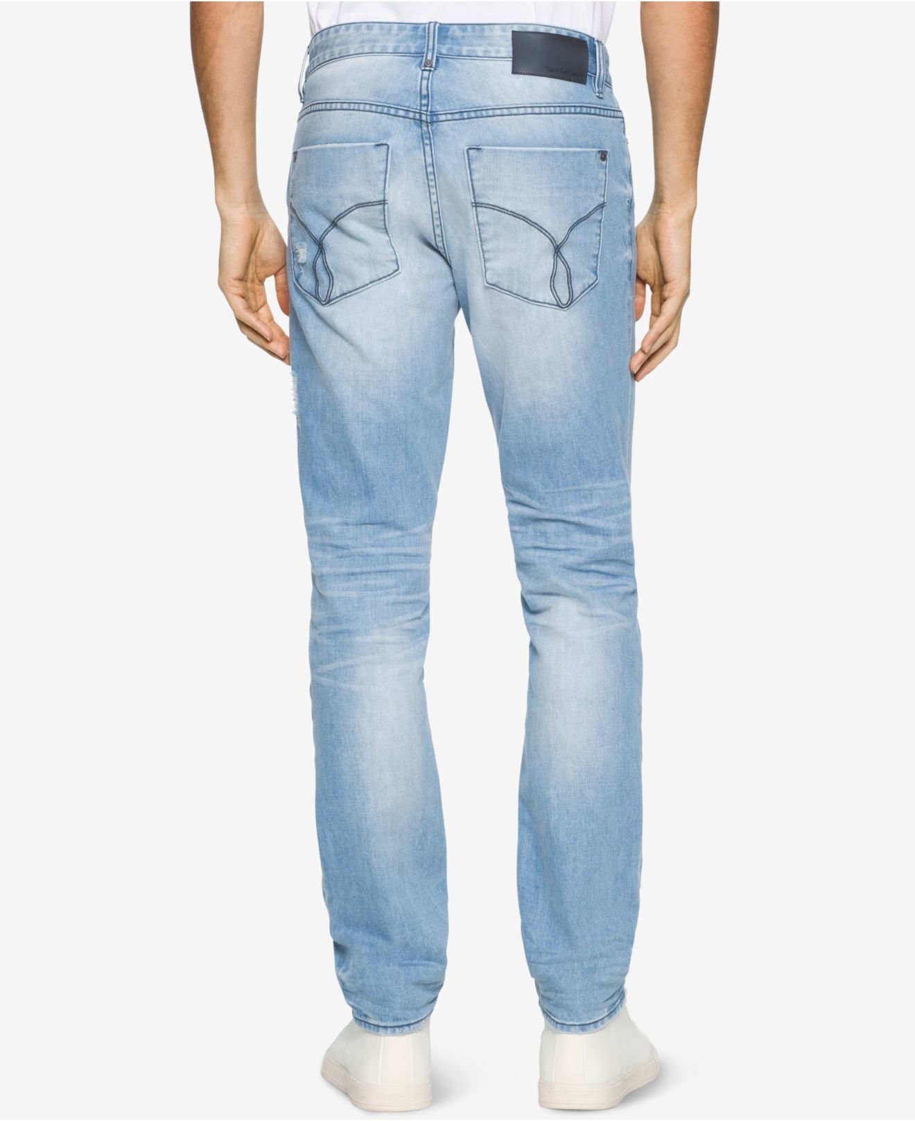 Lyst - Calvin Klein Jeans Men's Slim Straight Pure Blue Jeans in Blue ...