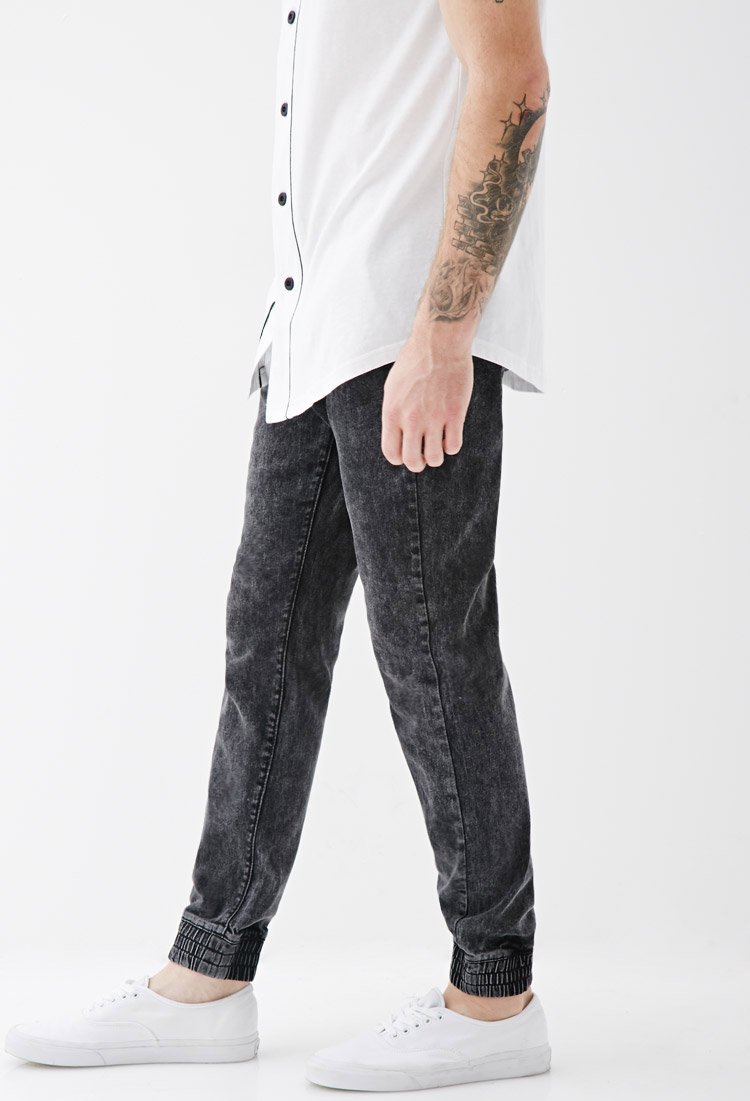 forever 21 black joggers