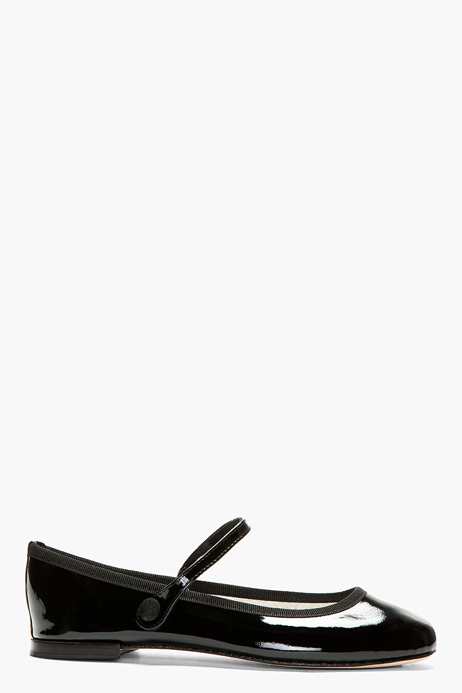 Repetto Black Patent Leather Lio Mary Jane Flats in Black | Lyst