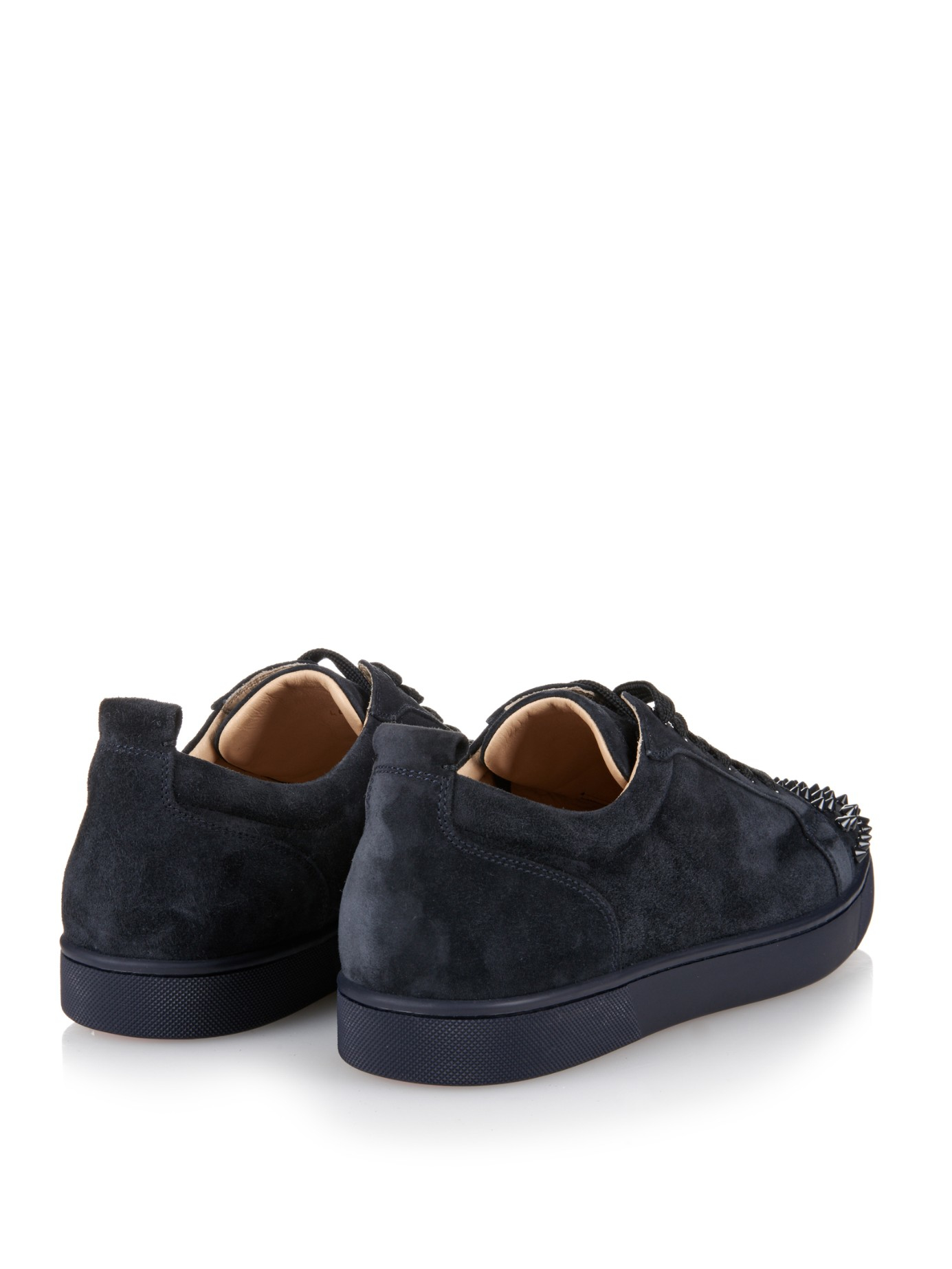 Christian louboutin Louis Suede Low-Top Sneakers in Blue for Men ...