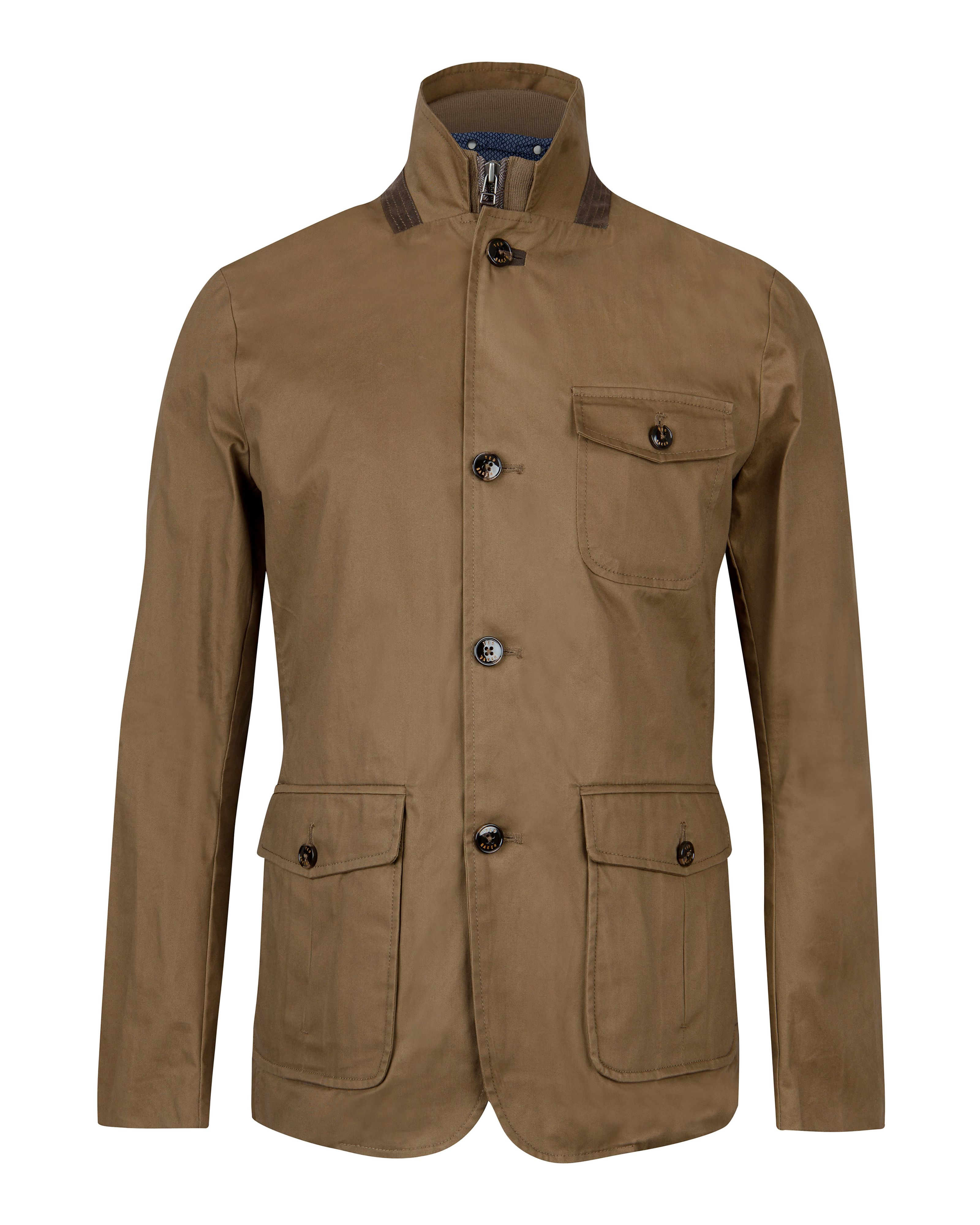 Ted Baker Greleaf Cotton Coat in Brown for Men | Lyst