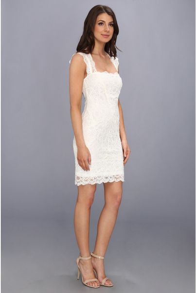 Nicole Miller Jessica Lace Sleeveless Dress in White (Ivory) | Lyst