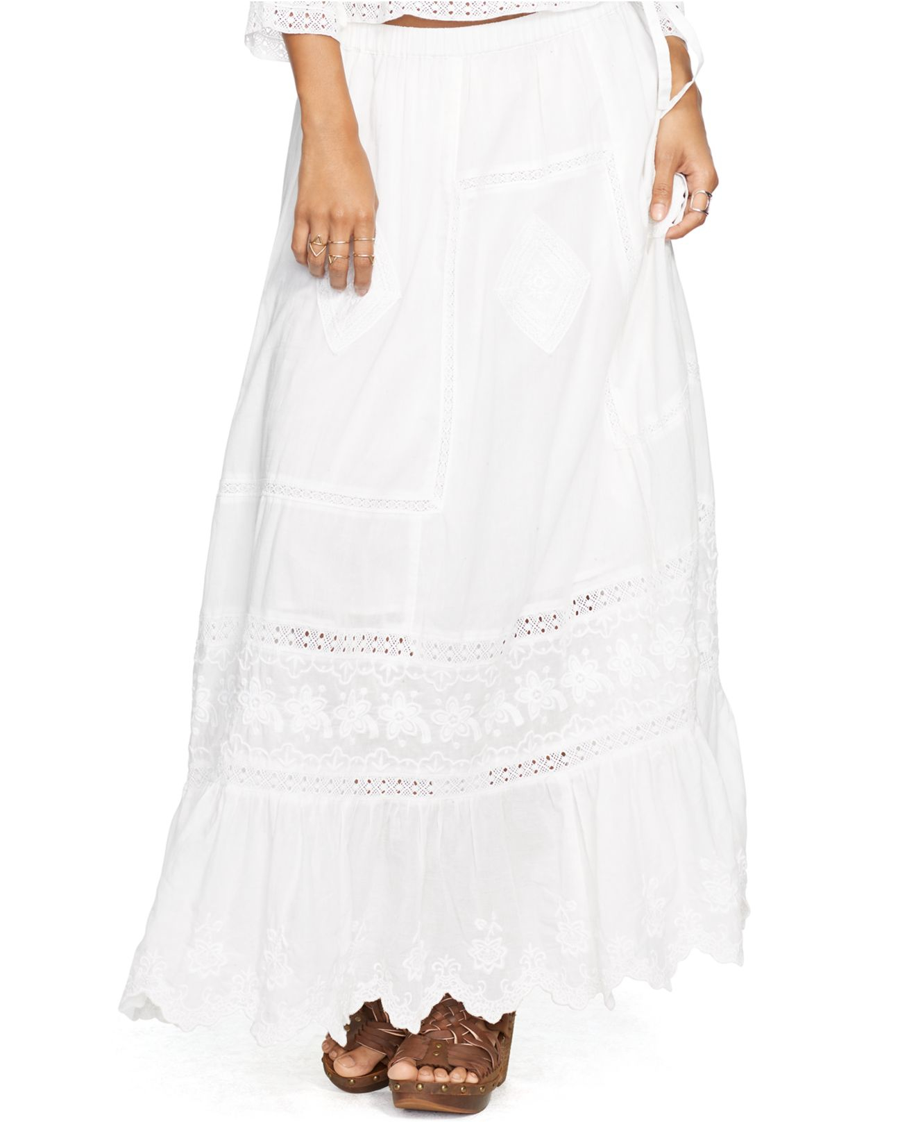 Missy Elliott Sex Long White Cotton Skirt