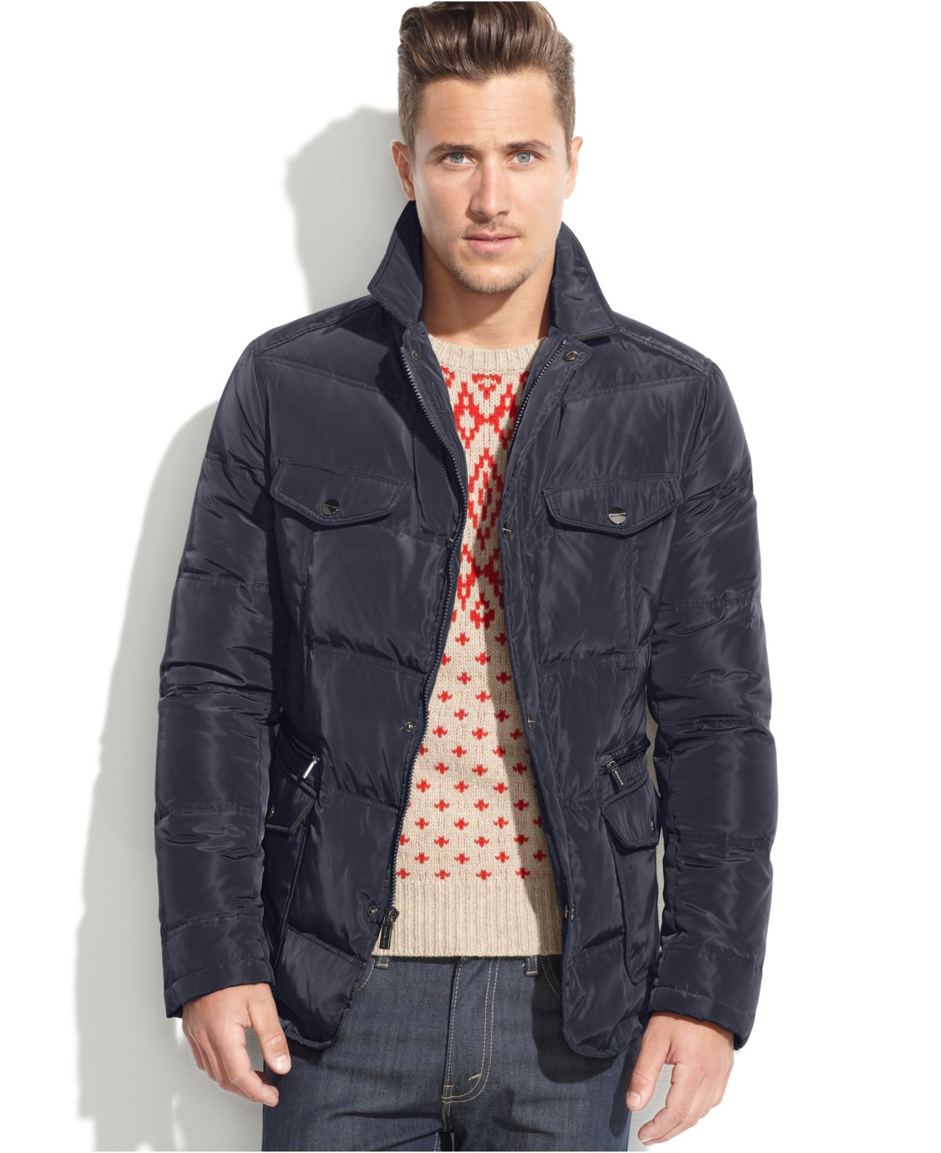 Michael kors Michael Big And Tall Thornton Quilted Down Puffer Coat in ...
