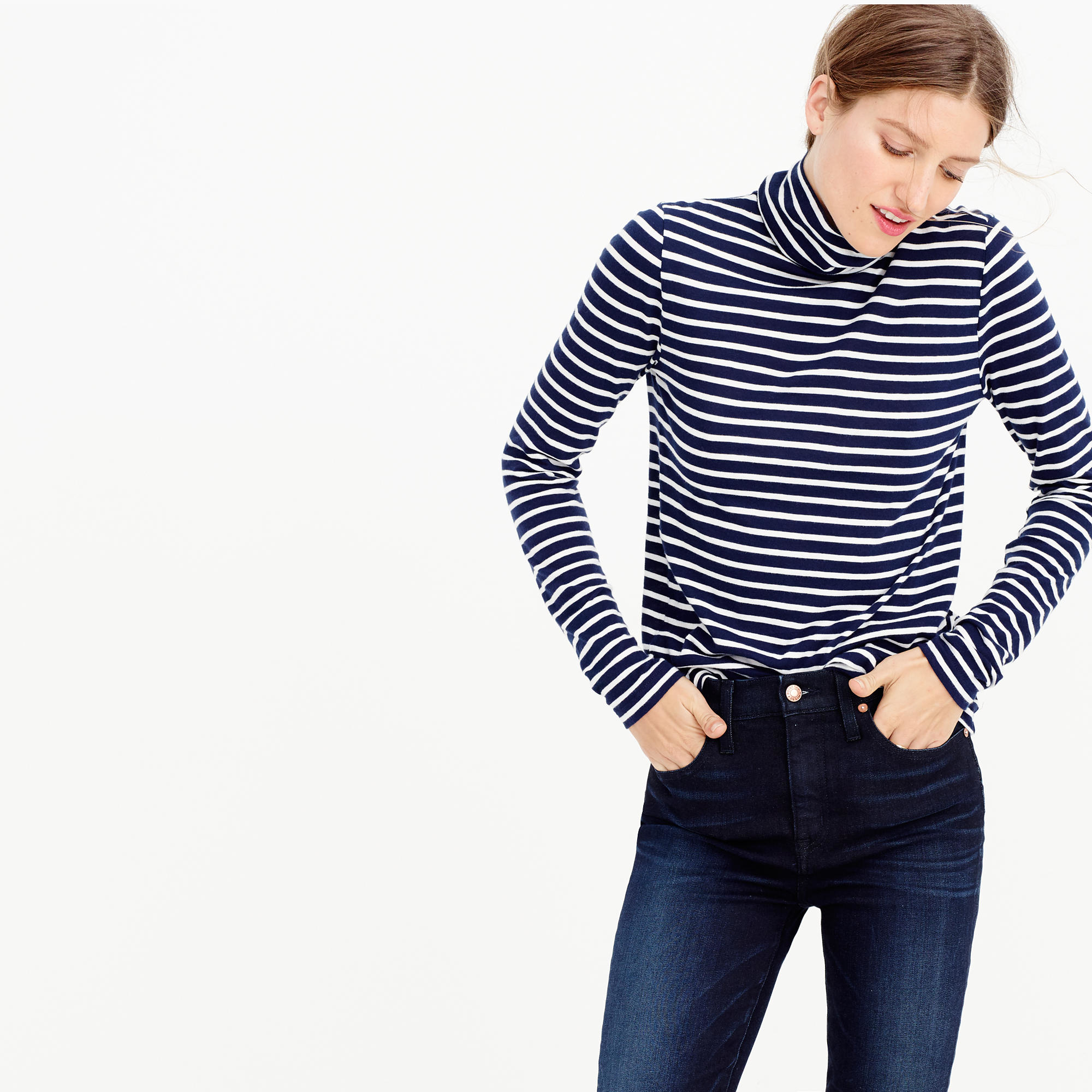 Mall j crew tissue turtleneck striped pants pattern lilly