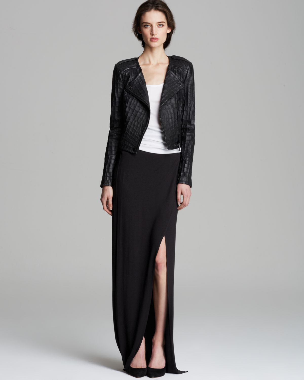 Lyst Rachel Zoe Leather Jacket In Black Gallery