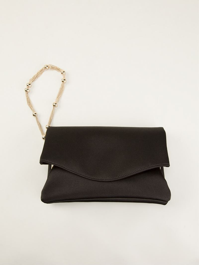 giorgio armani black velvet clutch bag