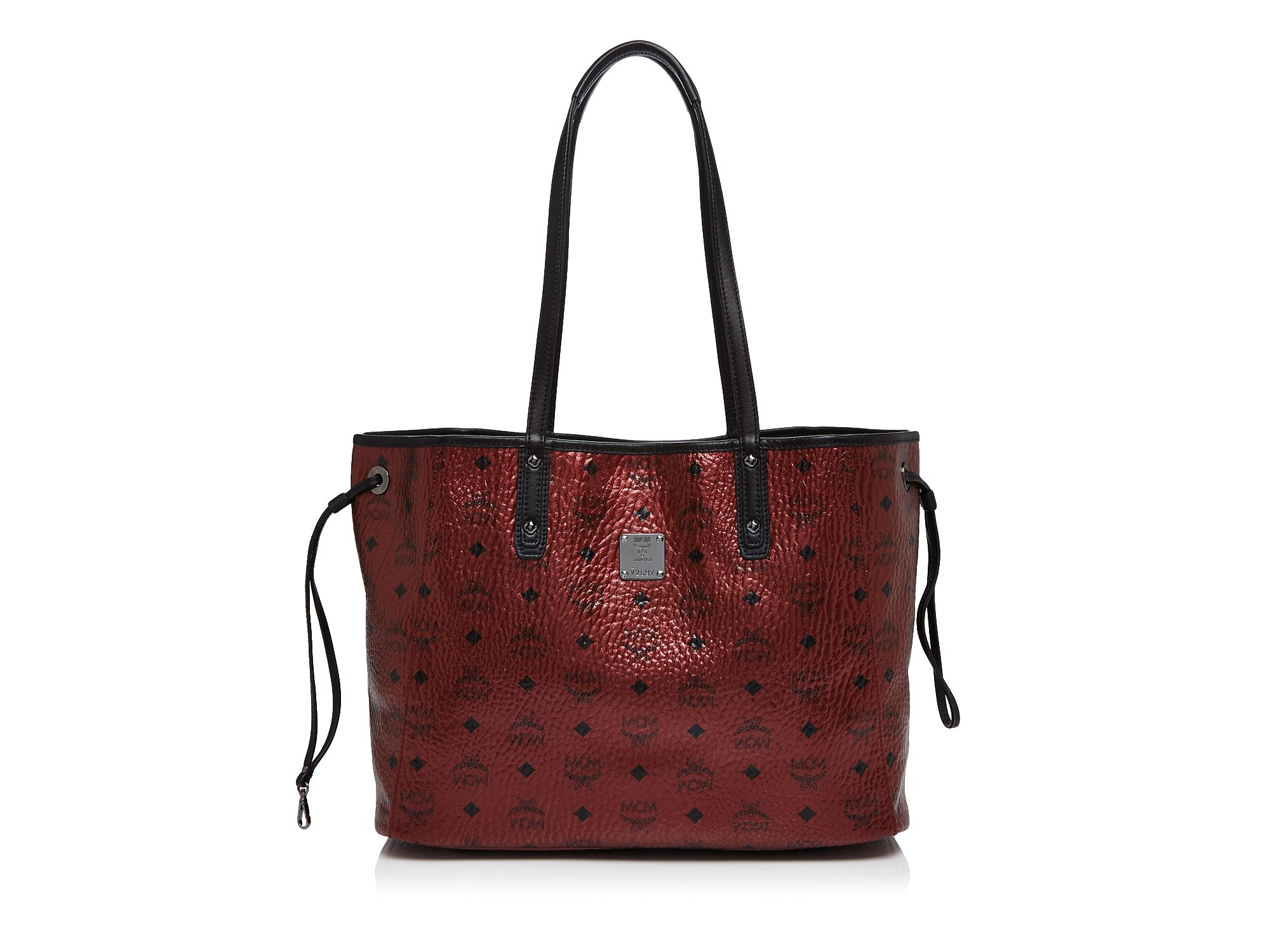 mcm iridescent medium shopper tote