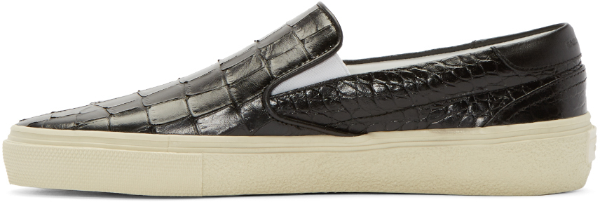 saint laurent black croc