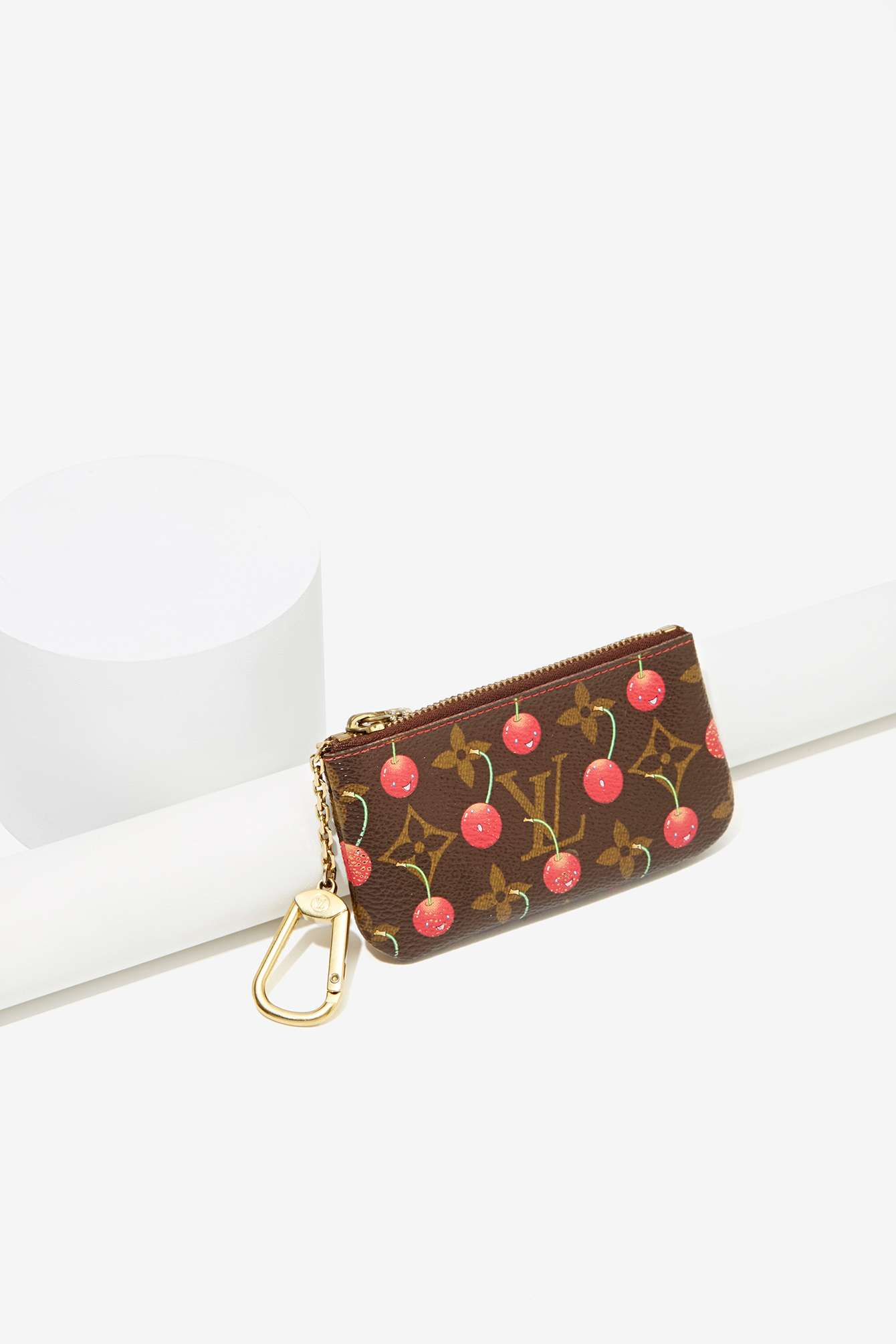 Lyst - Nasty Gal Vintage Louis Vuitton Cherries Leather Coin Purse in Brown