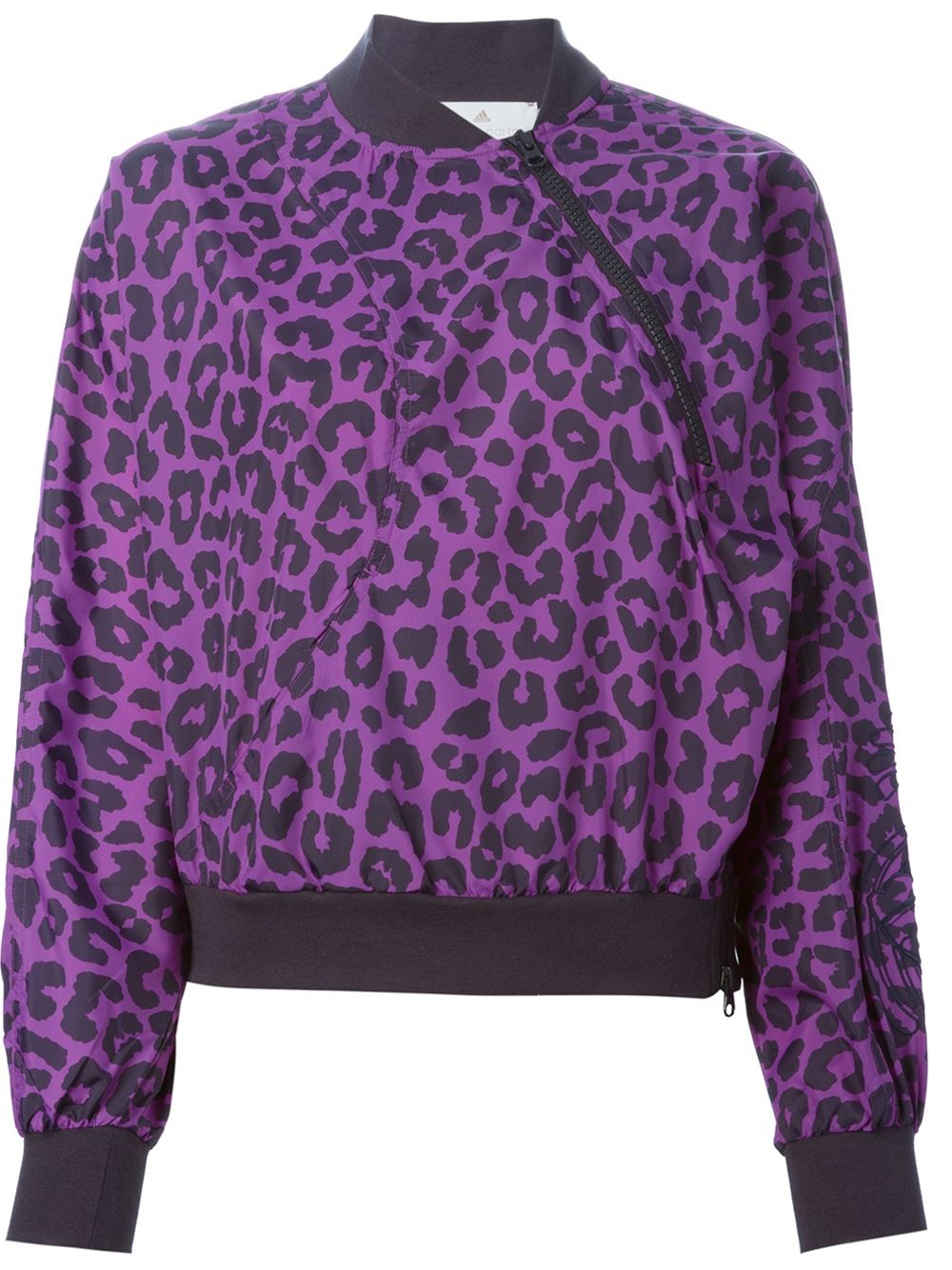 Adidas by stella mccartney Leopard Print Sport Jacket in Purple | Lyst
