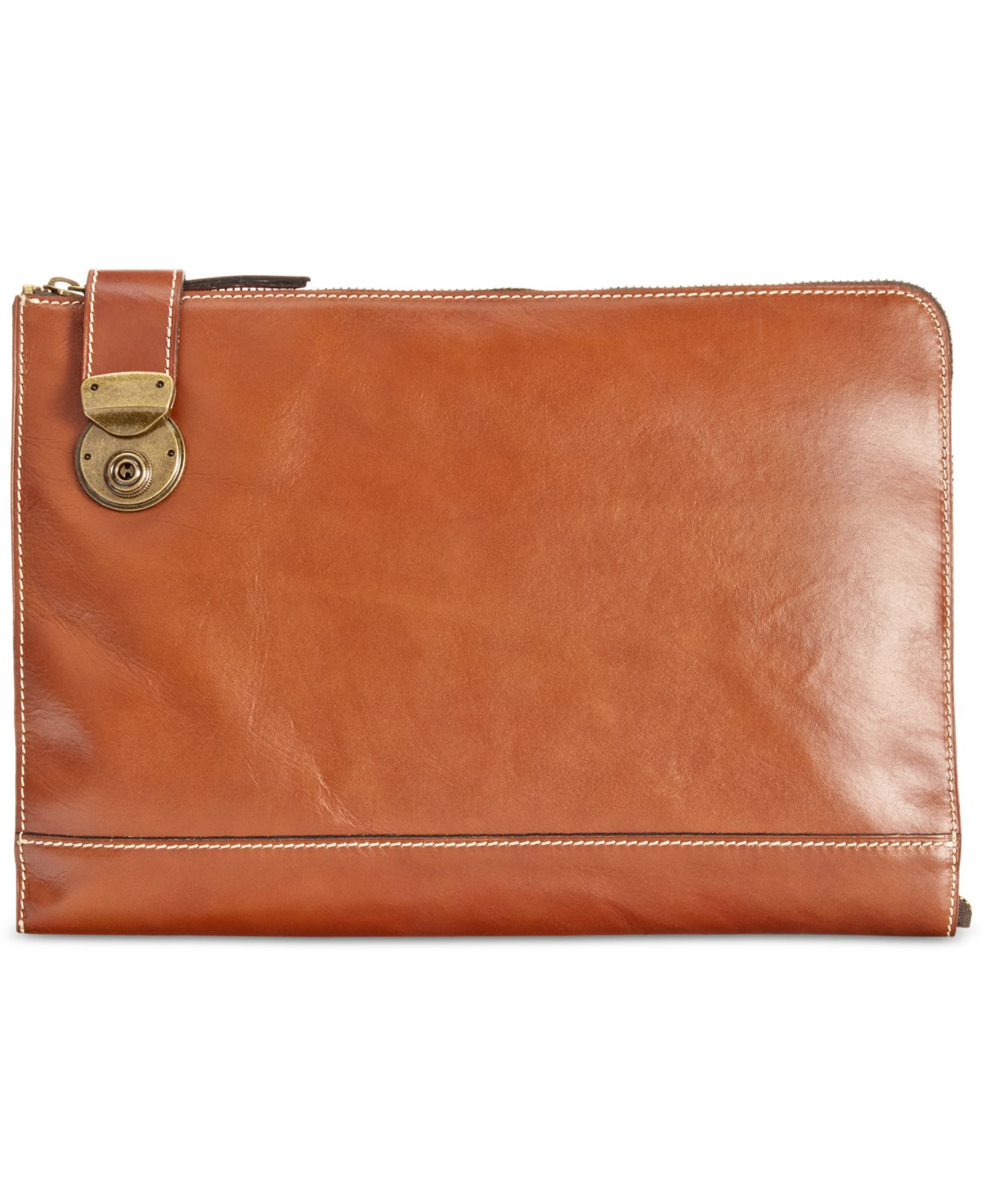Patricia Nash Nash By Men's Heritage Leather Portfolio in Tan (Brown