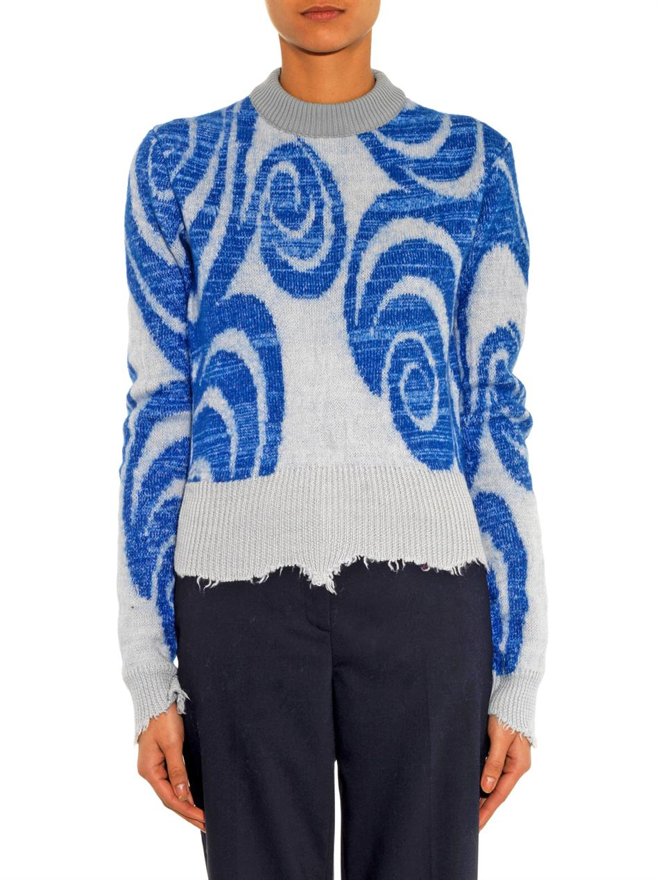 Acne studios 'Gaze' Sweater in White | Lyst