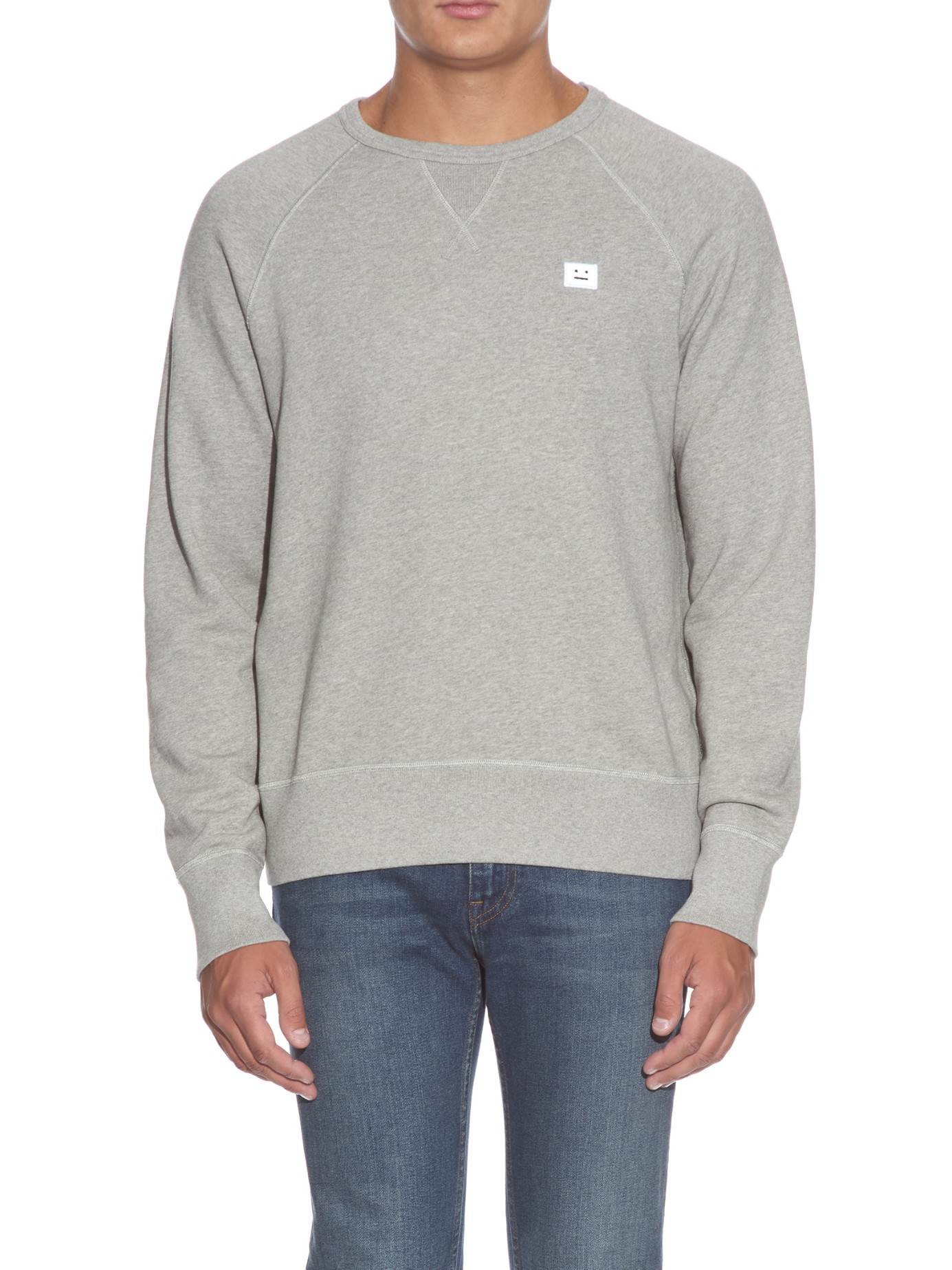 acne studios college jersey sweatshirt in gray for lyst acne studios college jersey sweatshirt in gray for lyst
