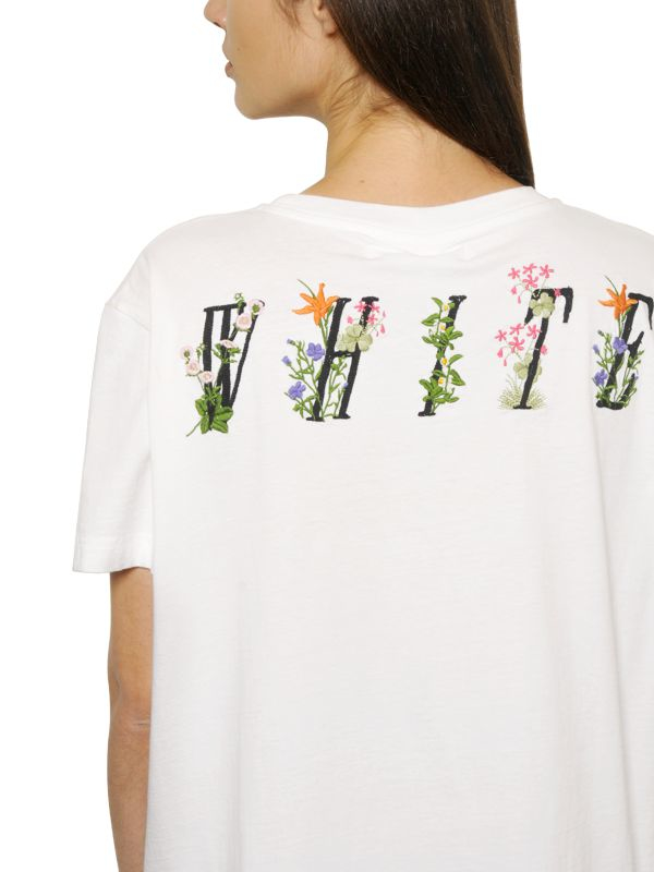 off white flower tee