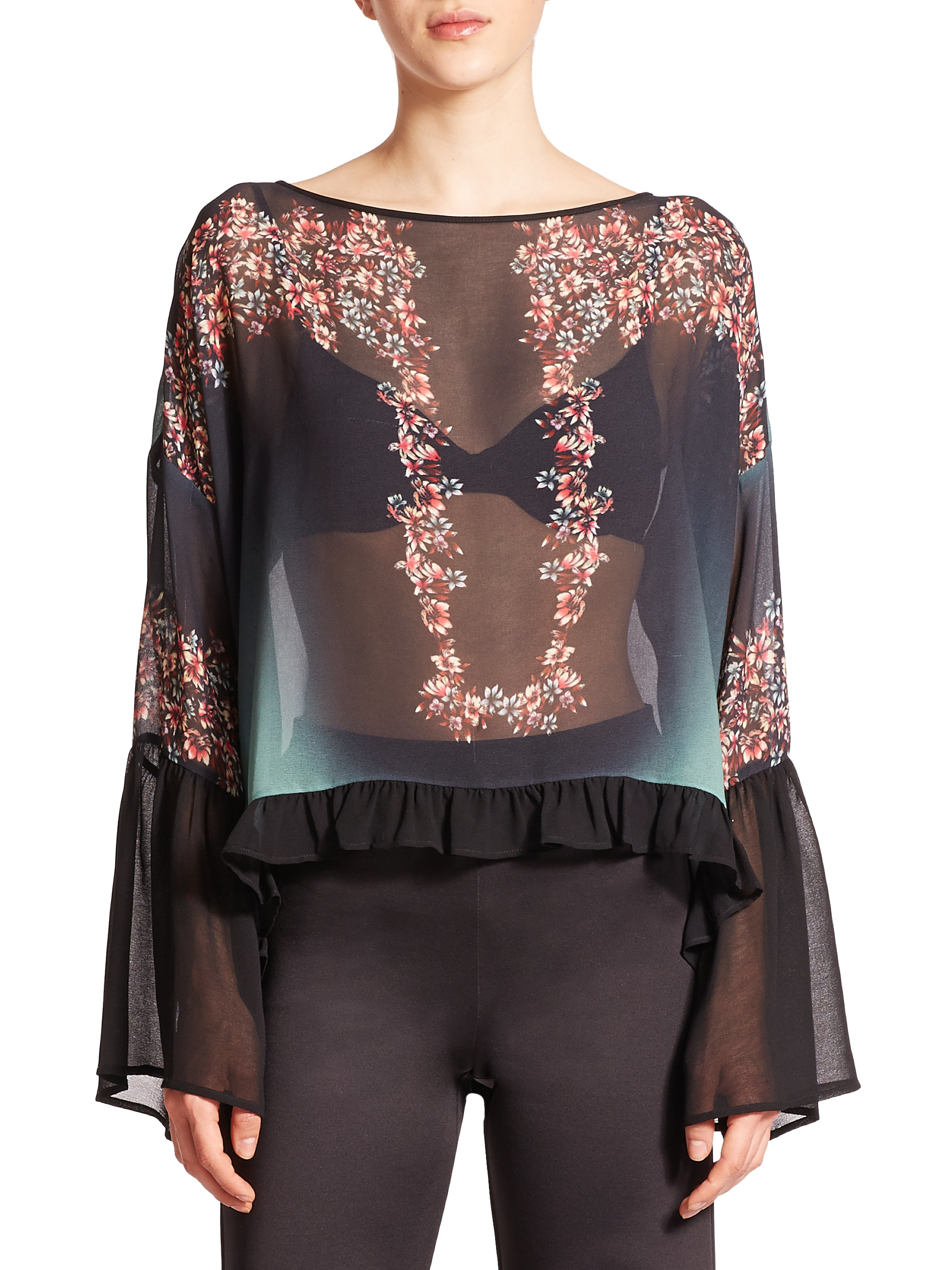 neo noir aria ombre knit blouse