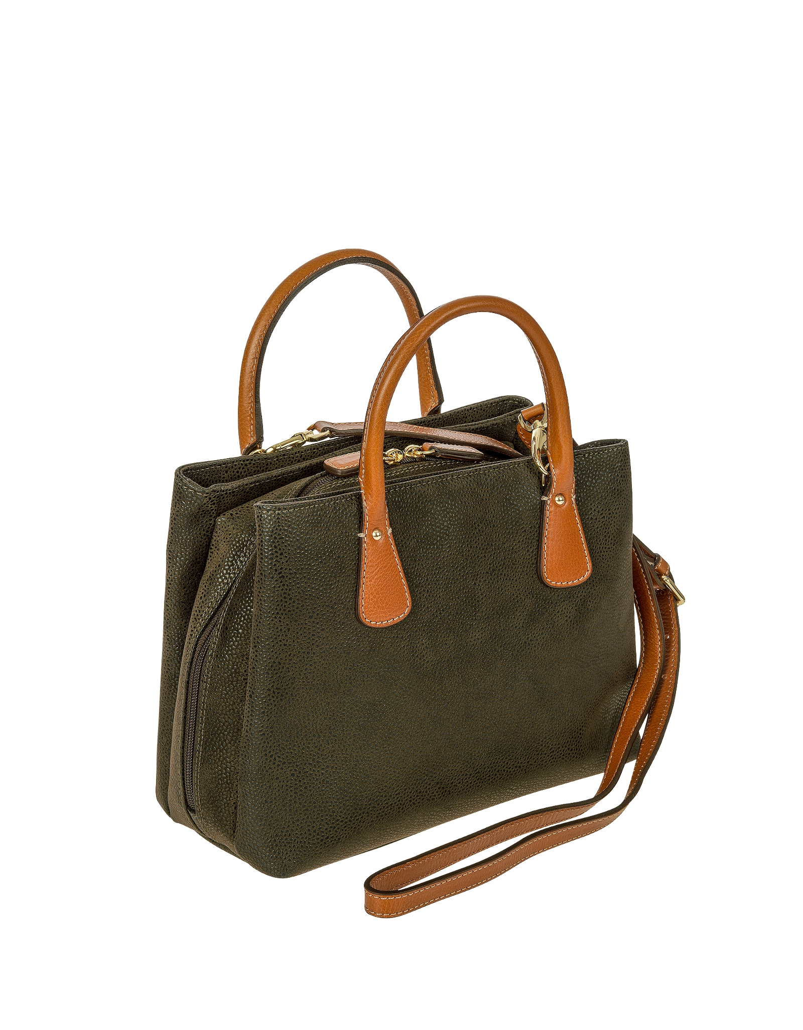 Bric's Life Olive Green Small Micro Suede Tote Bag in Green | Lyst