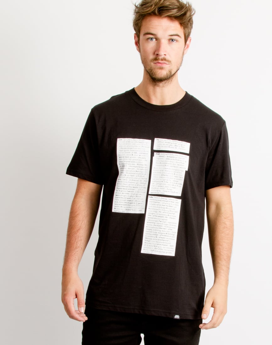 Lyst - Cheap Monday Fantastic T-shirt Dictionary Punk Black in Black ...