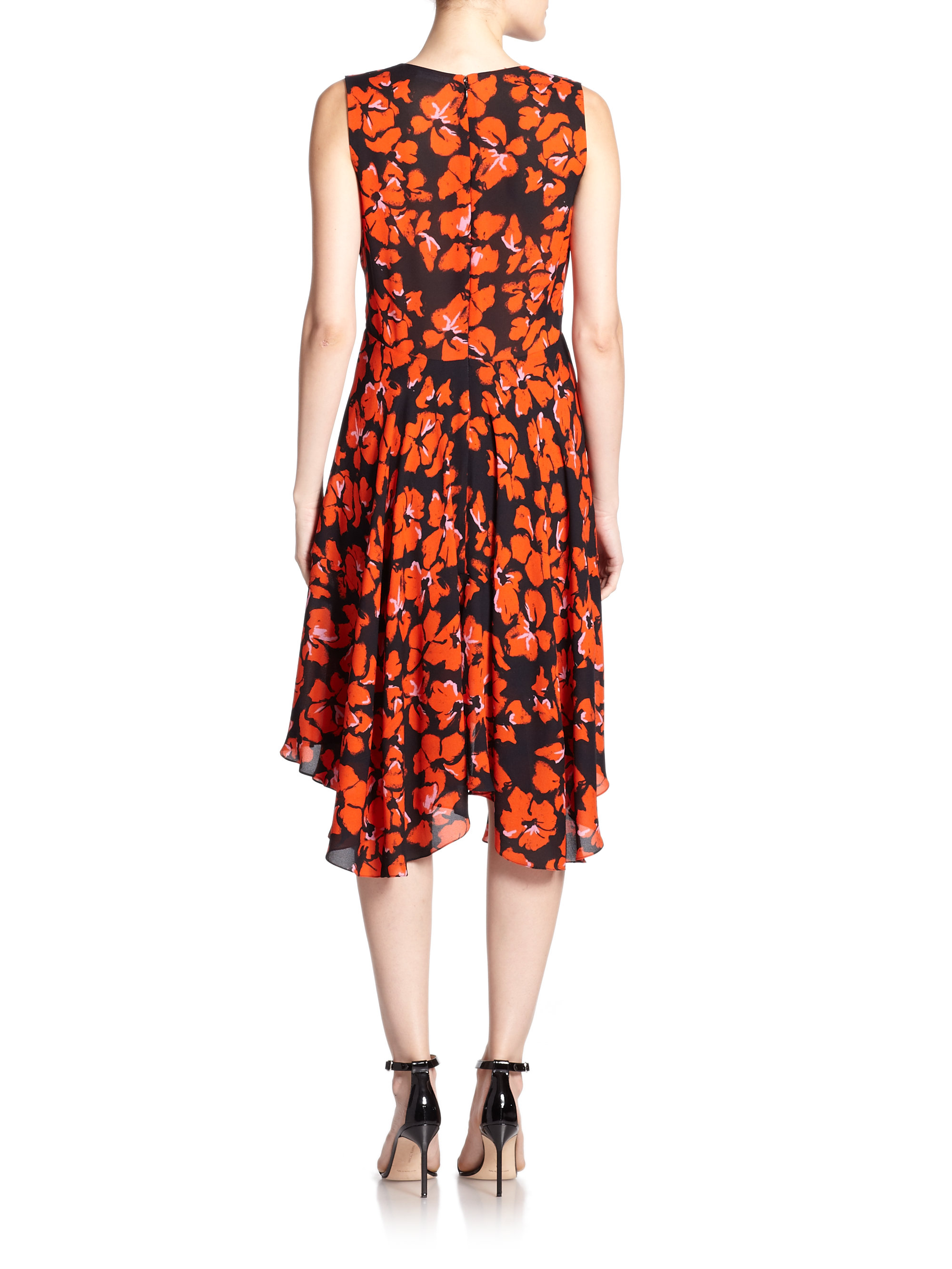 Lyst A.L.C. Nello Silk Floral Dress in Blue
