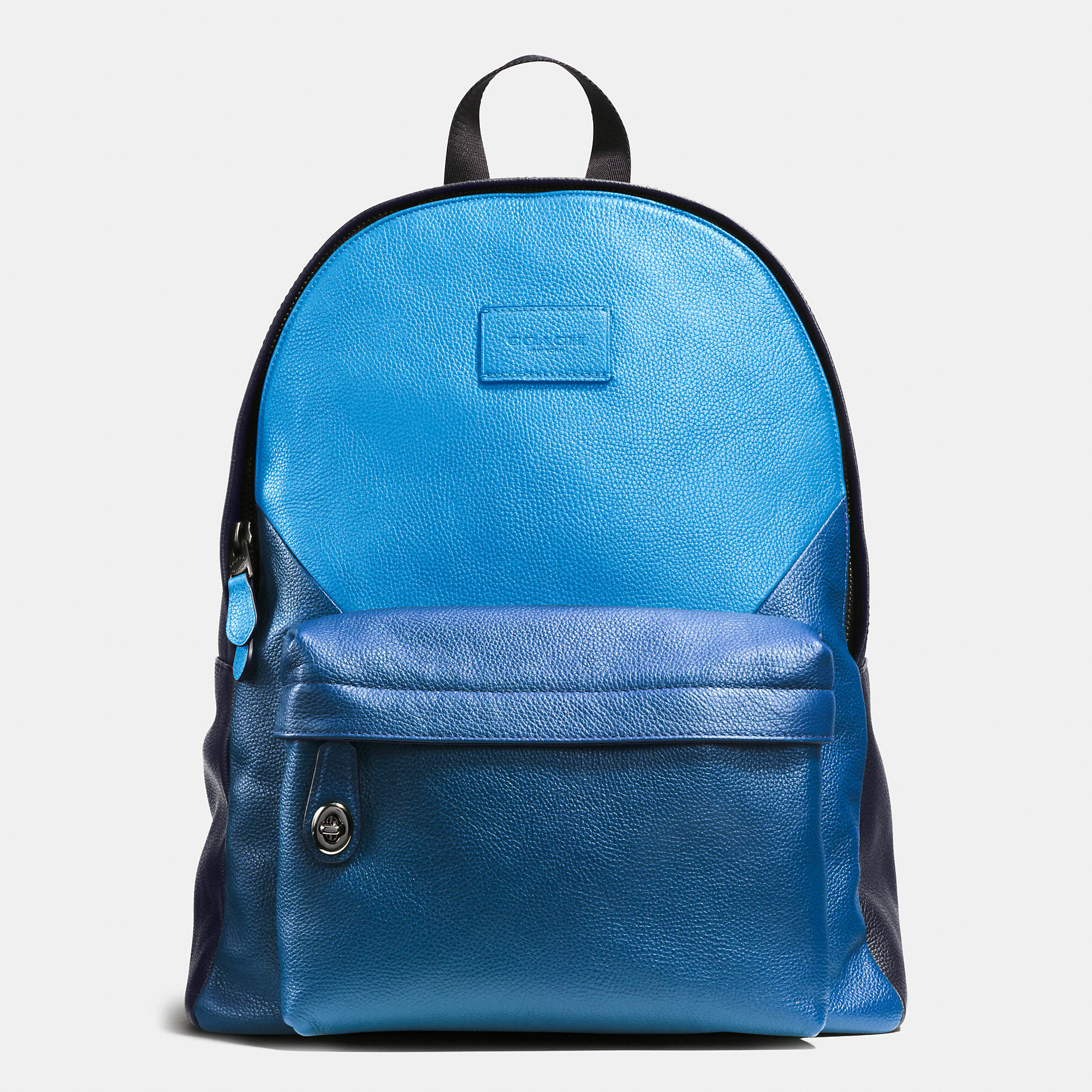 Coach Campus Backpack In Patchwork Pebble Leather in Blue for Men