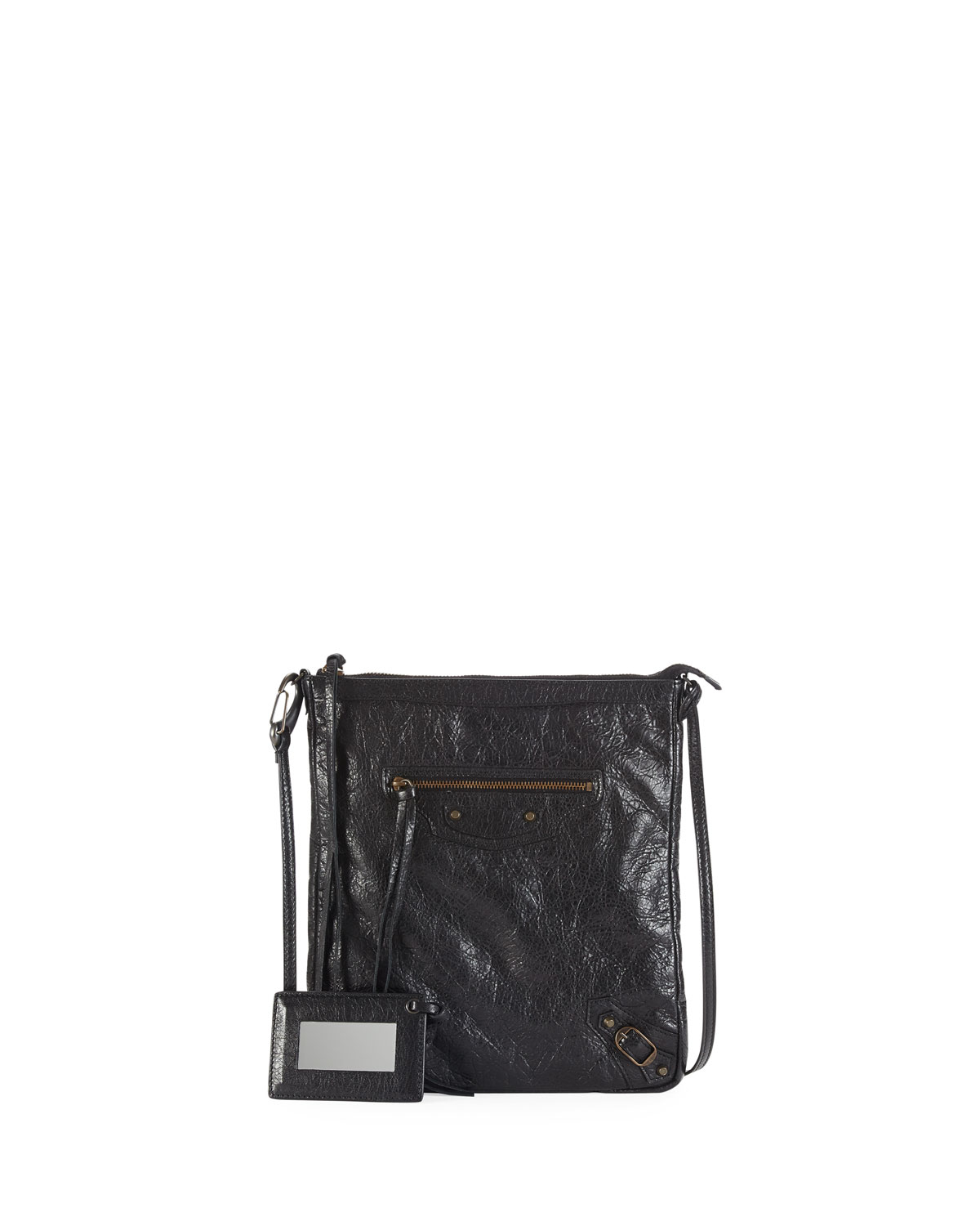 Balenciaga Classic Flat Crossbody Bag in Black | Lyst