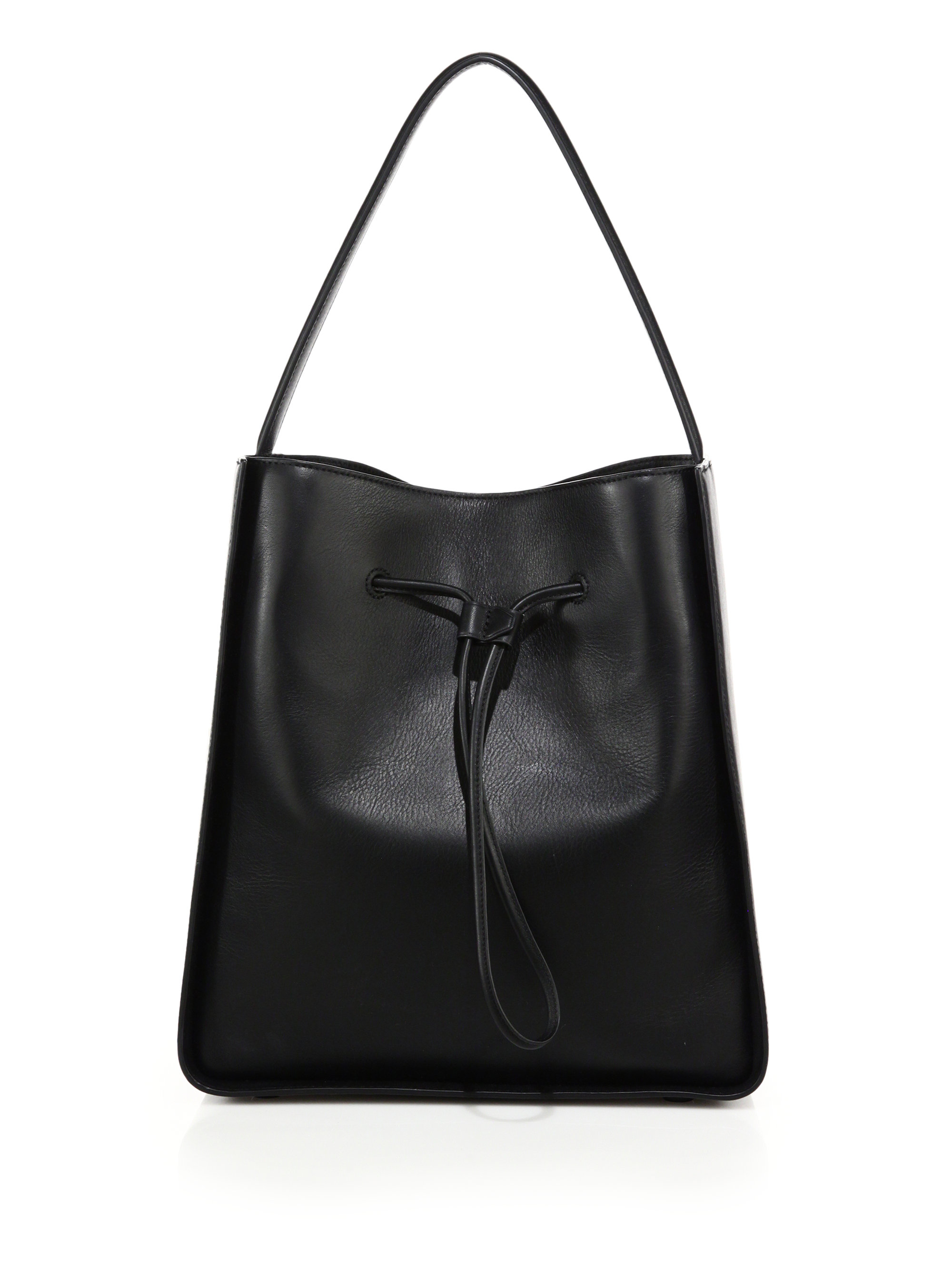 3.1 phillip lim Soleil Large Leather Drawstring Bucket Bag in Black Lyst