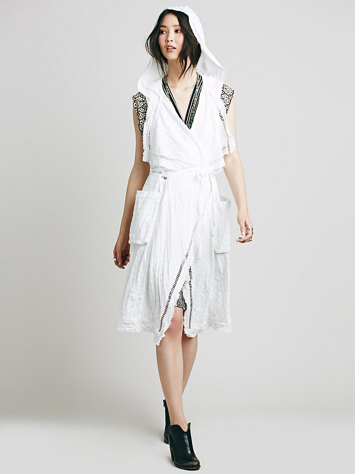 Free people Womens Beachy Linen Duster in White Lyst