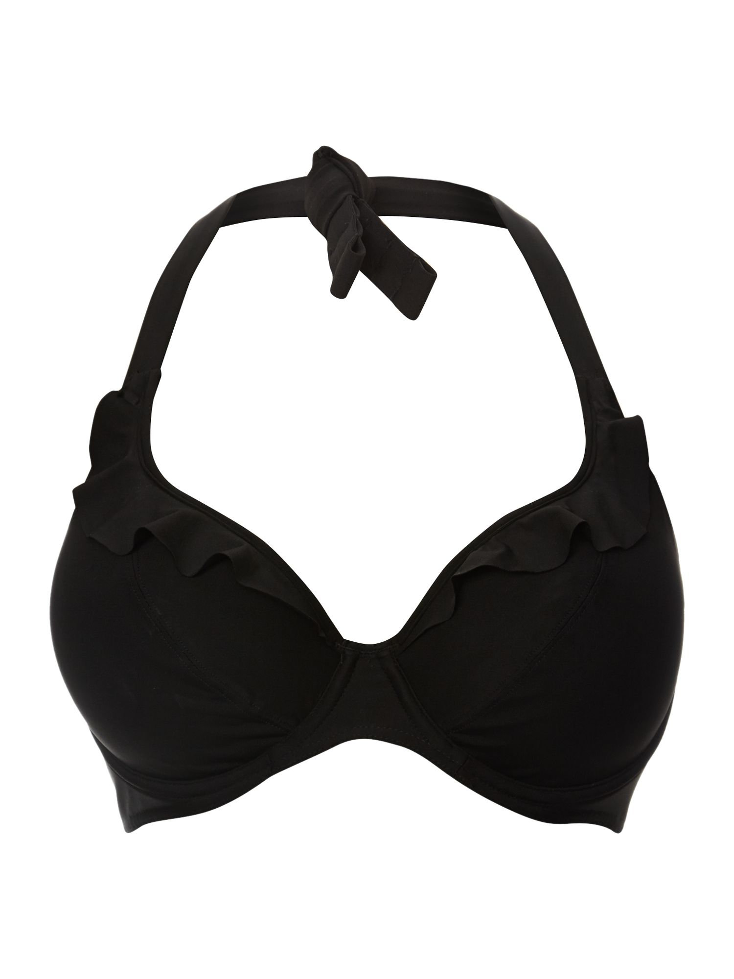 Freya In The Mix Underwired Banded Halter Bikini Top in Black Lyst