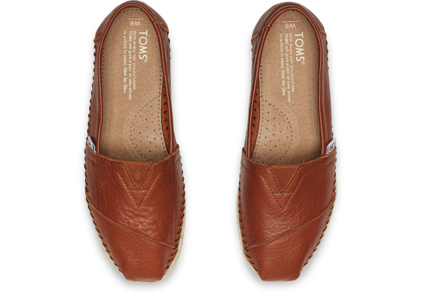 toms cognac leather women's