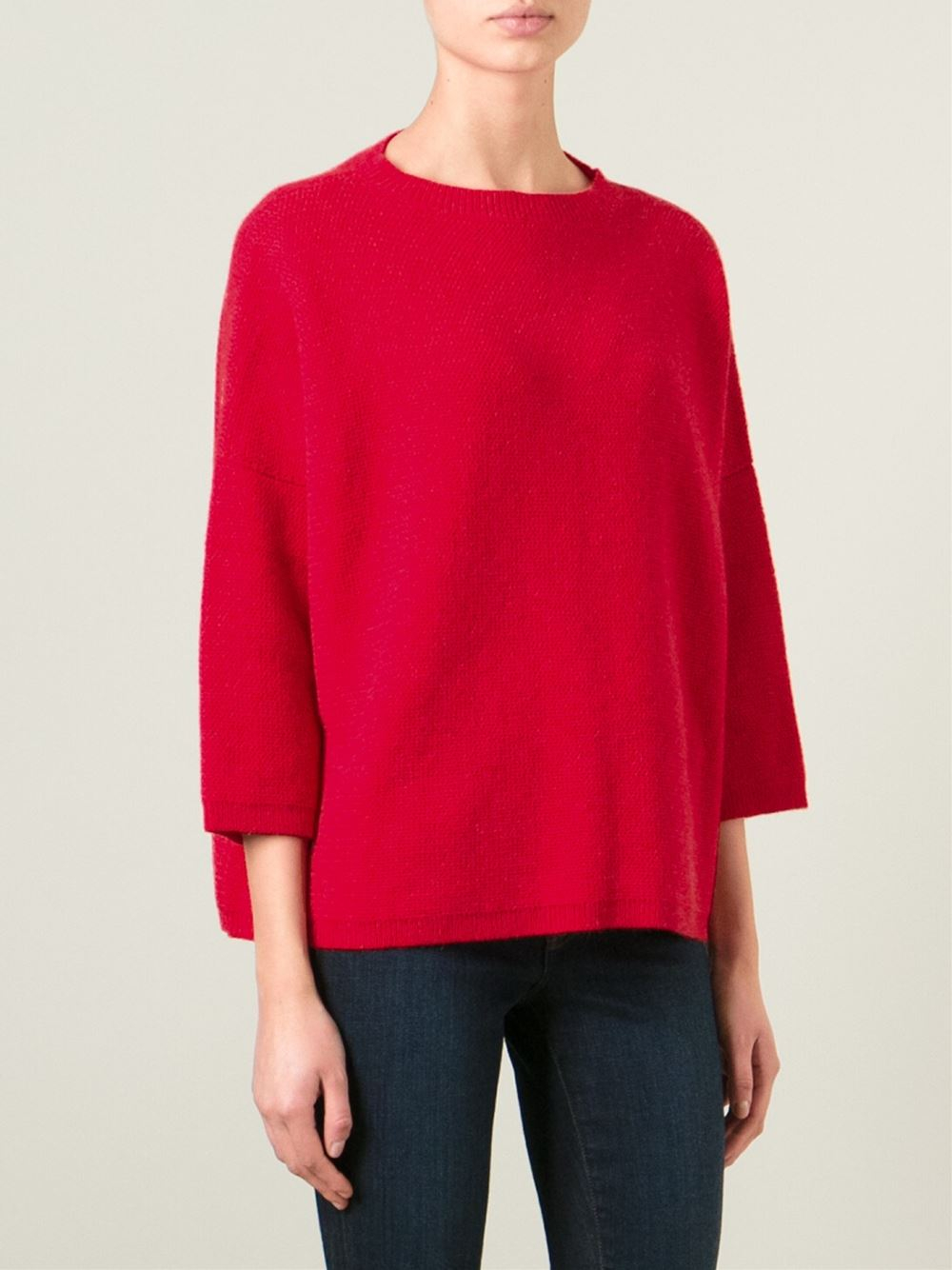 three quarter sleeve sweater