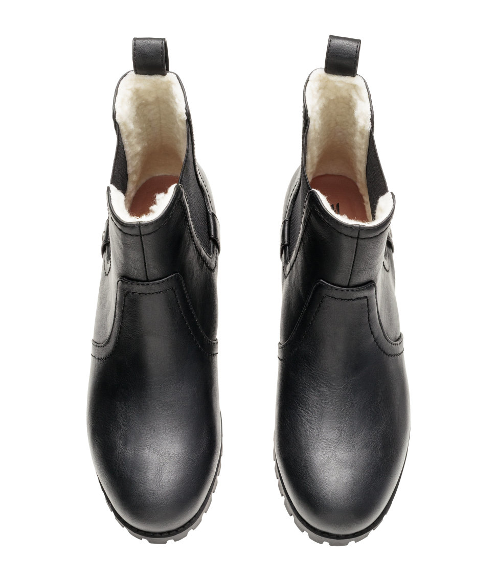 womens lined chelsea boots