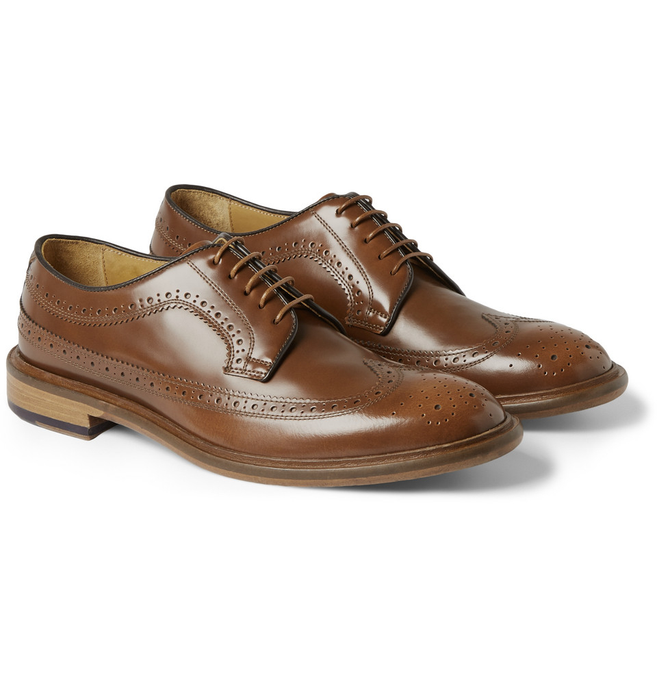 Paul Smith Lincoln Leather Longwing Brogues in Brown for Men | Lyst