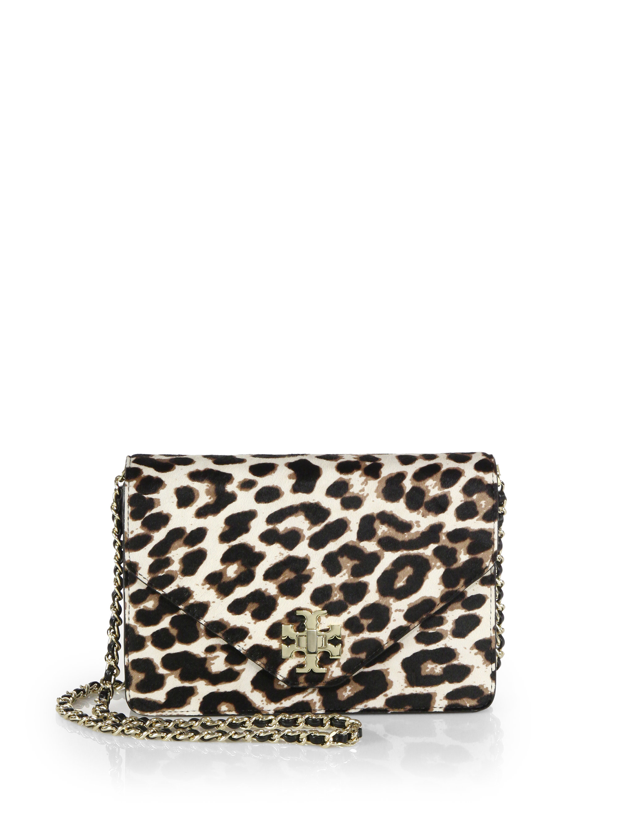 Tory Burch Kira Leopard-Print Calf Hair Envelope Crossbody Bag in ...