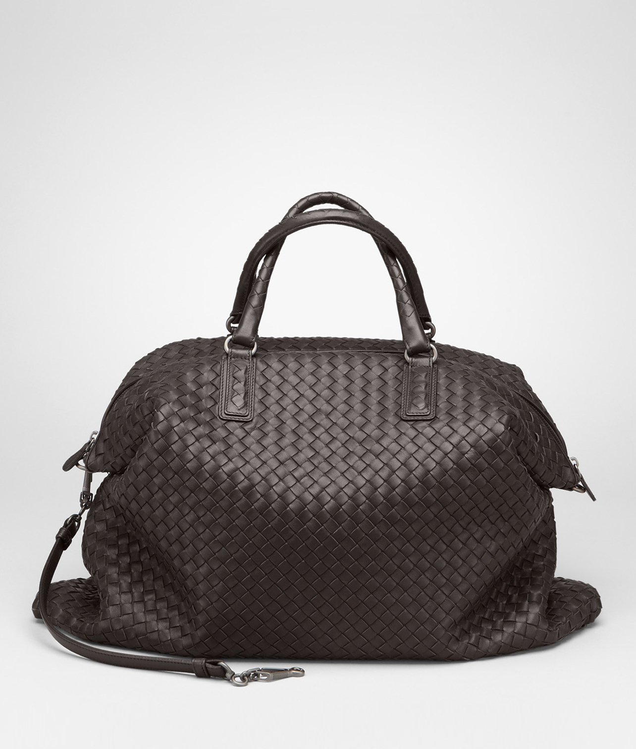 Lyst - Bottega Veneta Ebano Intrecciato Nappa Convertible Bag in Brown