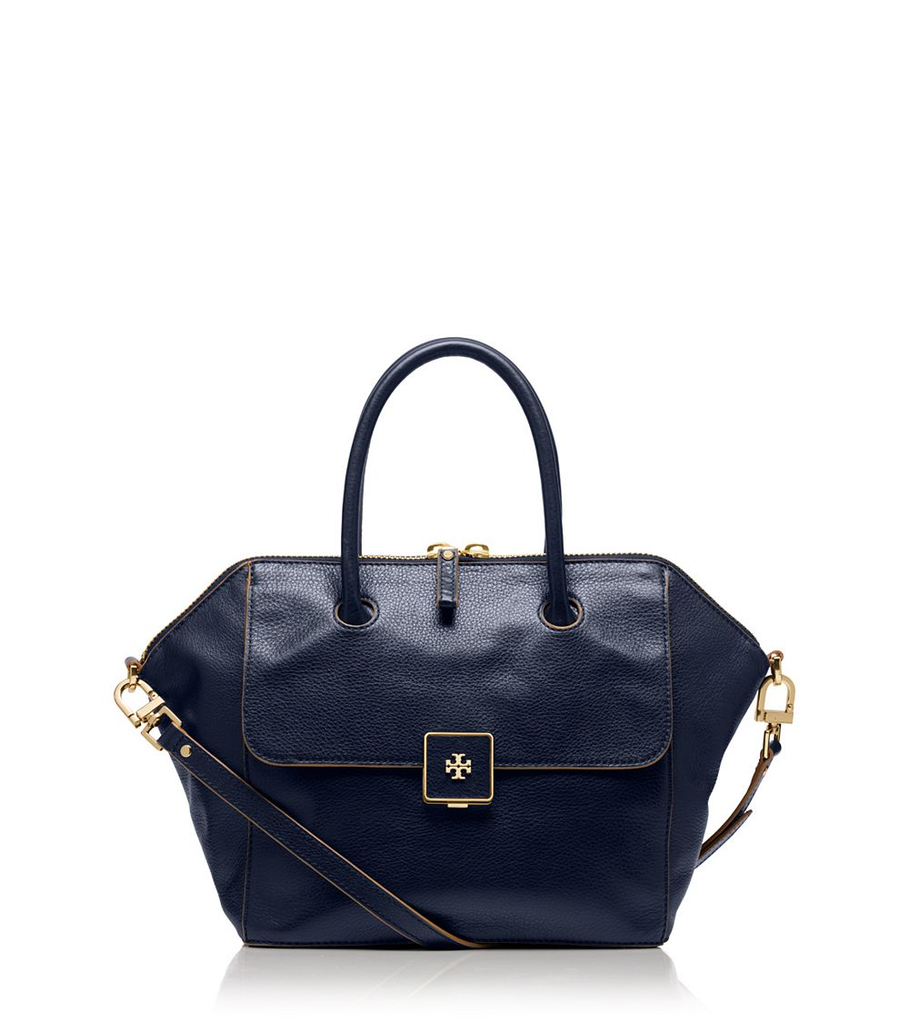 tory burch blue satchel