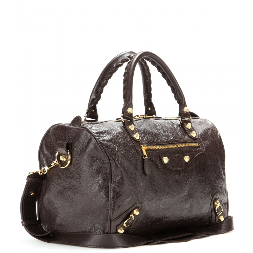 Lyst - Balenciaga Giant 12 Boston Leather Shoulder Bag in Black
