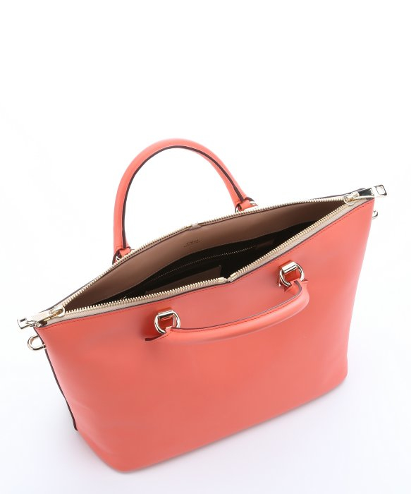 Chlo Coral Pop And Blush Nude Leather \u0026#39;baylee\u0026#39; Convertible Tote ...  