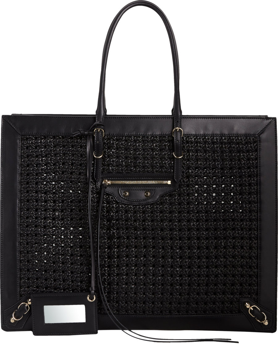 Balenciaga Woven Papier A4 Tote In Black Lyst Gallery