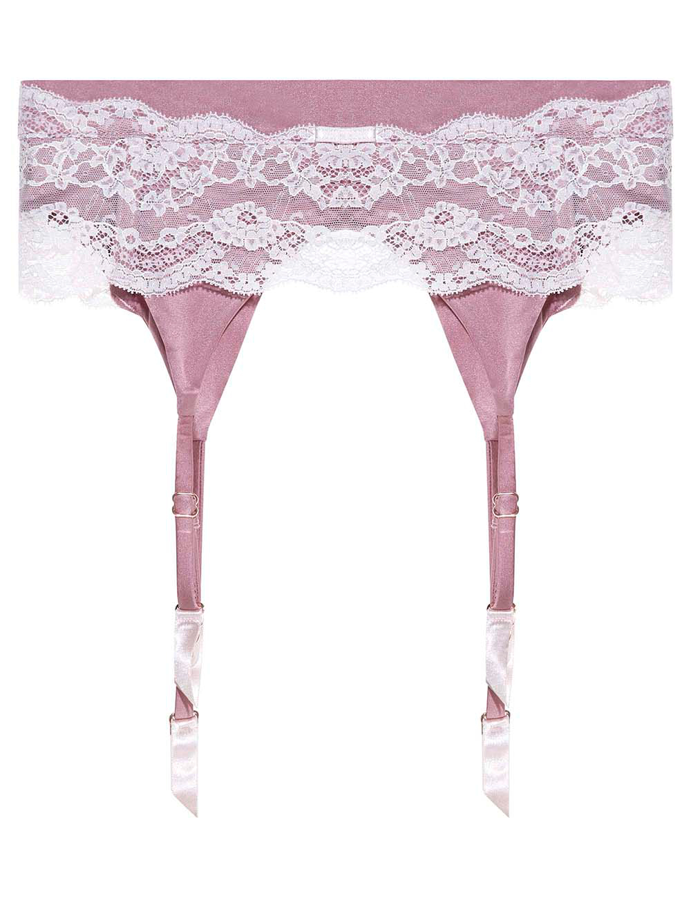 Myla Isabella Wistful Mauve/primrose Pink Silk Suspender | Lingerie in ...